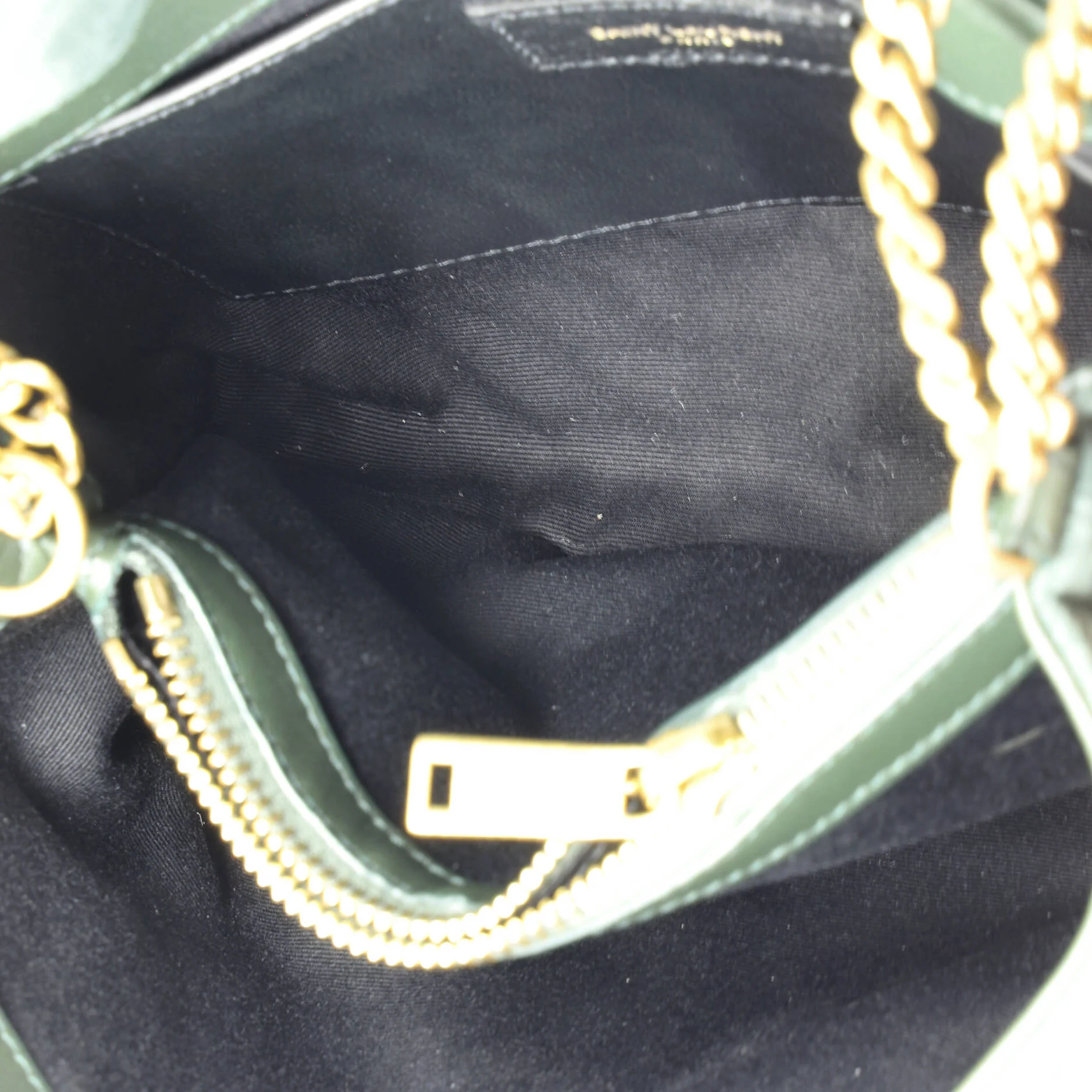 Loulou Shoulder Bag Matelasse Chevron Suede Small - Image 5