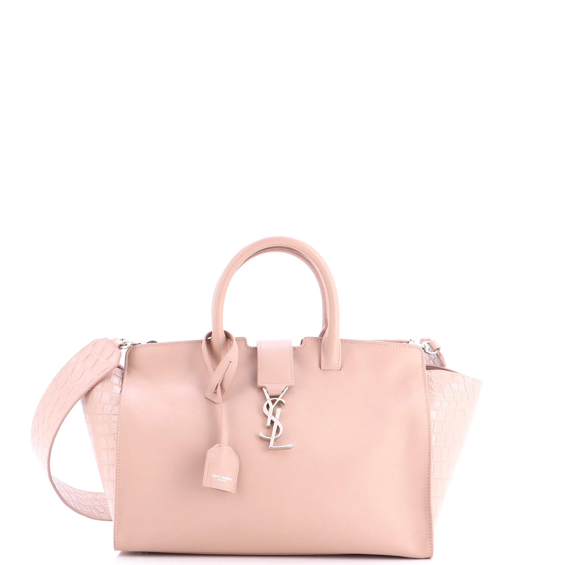 Monogram Cabas Downtown Leather with Crocodile Embossed Leather Small
