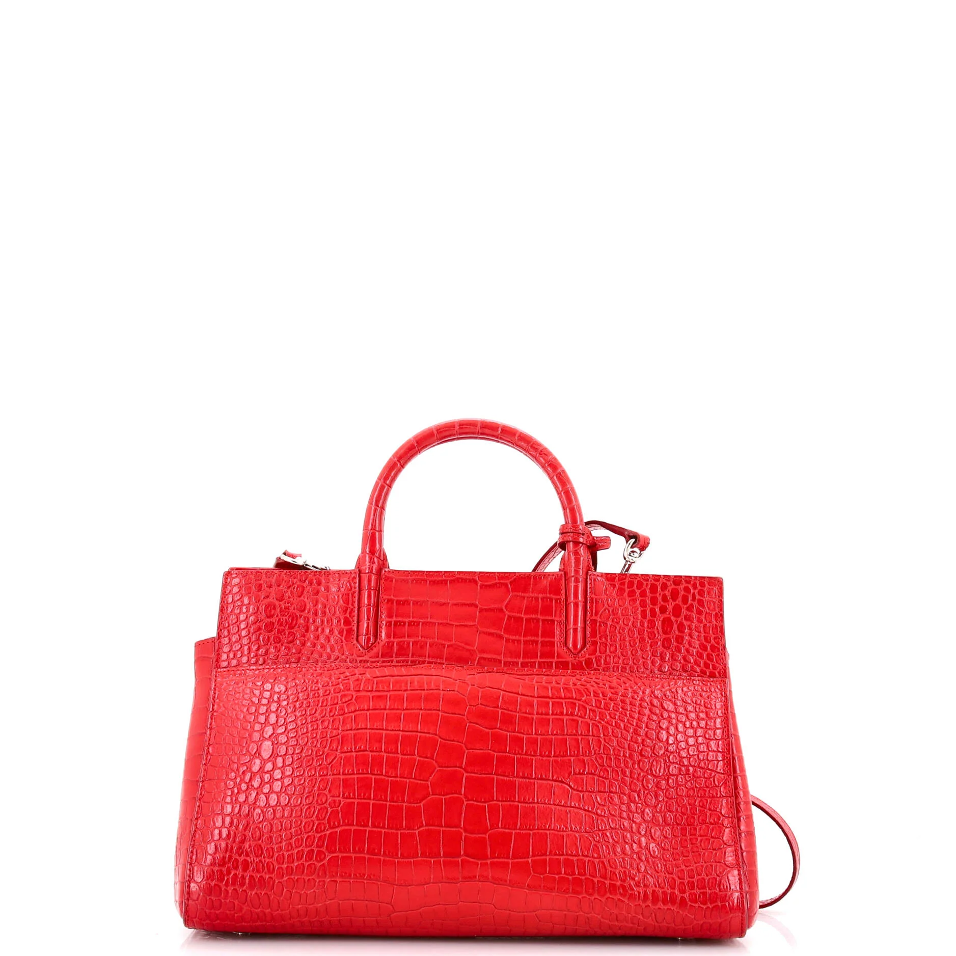 Rive Gauche Cabas Crocodile Embossed Leather Small - Image 3