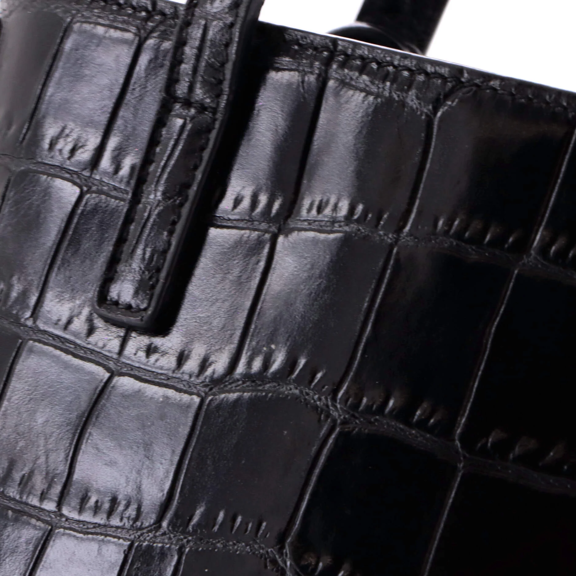 Shopper Tote Crocodile Embossed Leather Mini Toy - Image 7