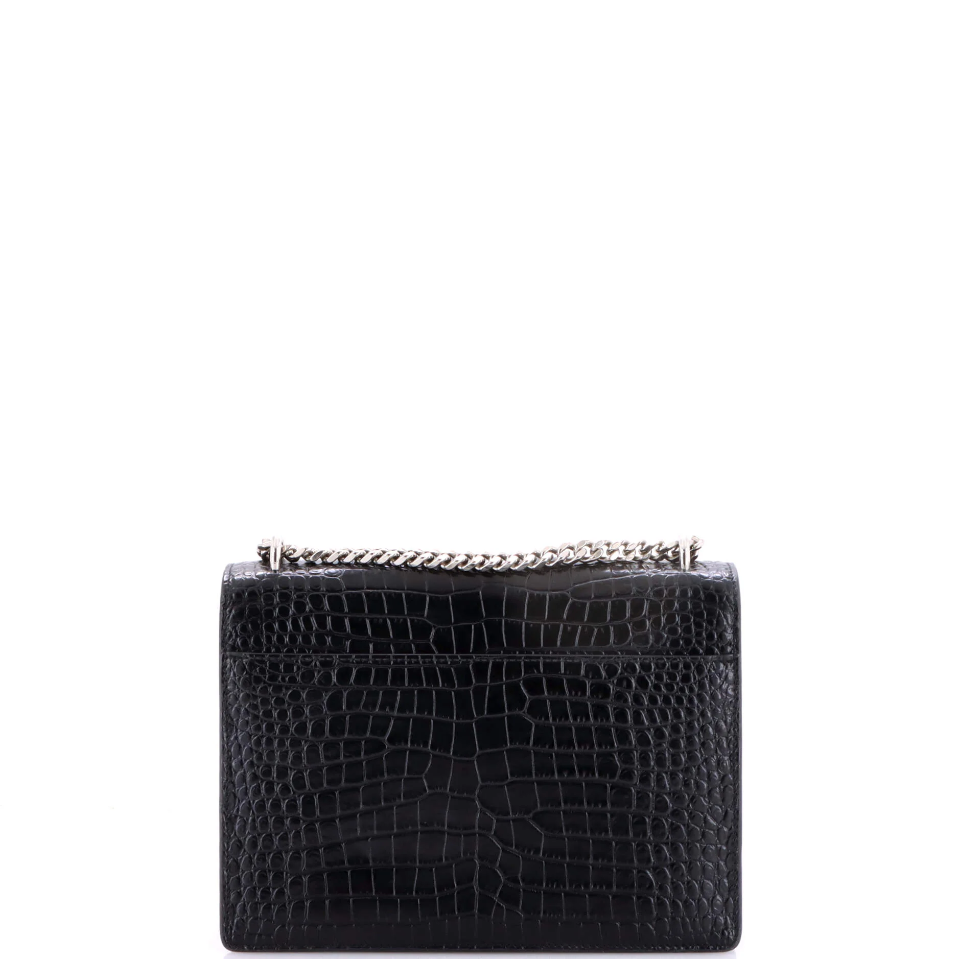 Sunset Crossbody Bag Crocodile Embossed Leather Medium - Image 3