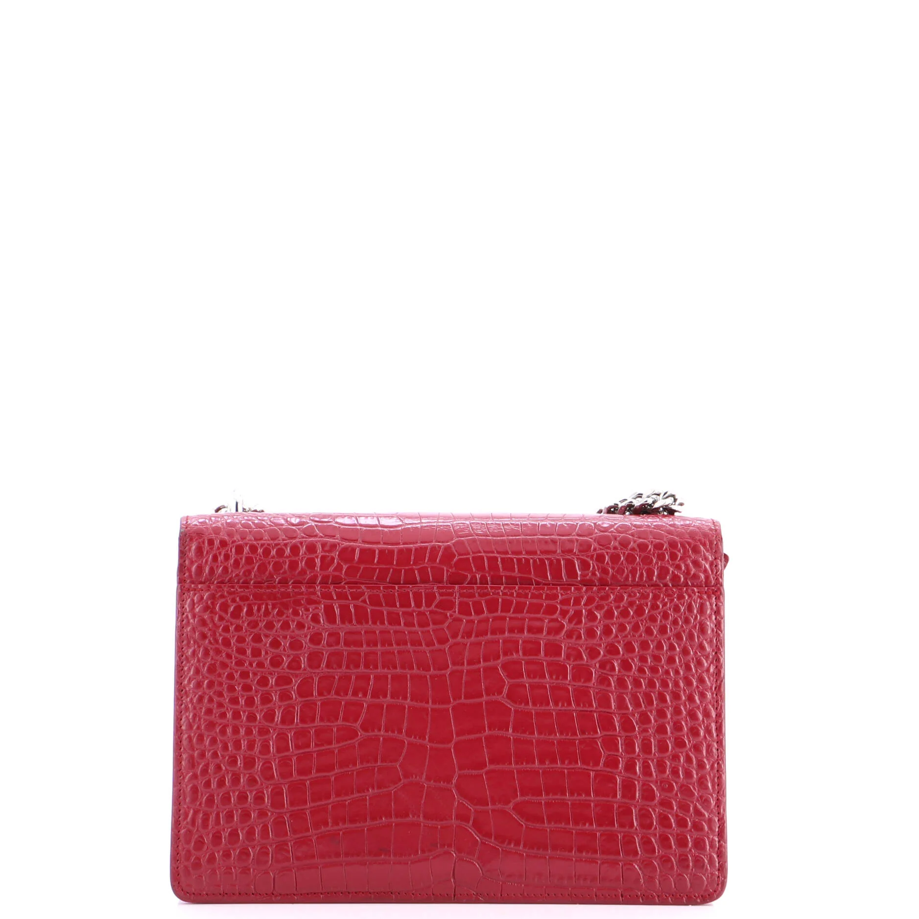 Sunset Crossbody Bag Crocodile Embossed Leather Medium - Image 3