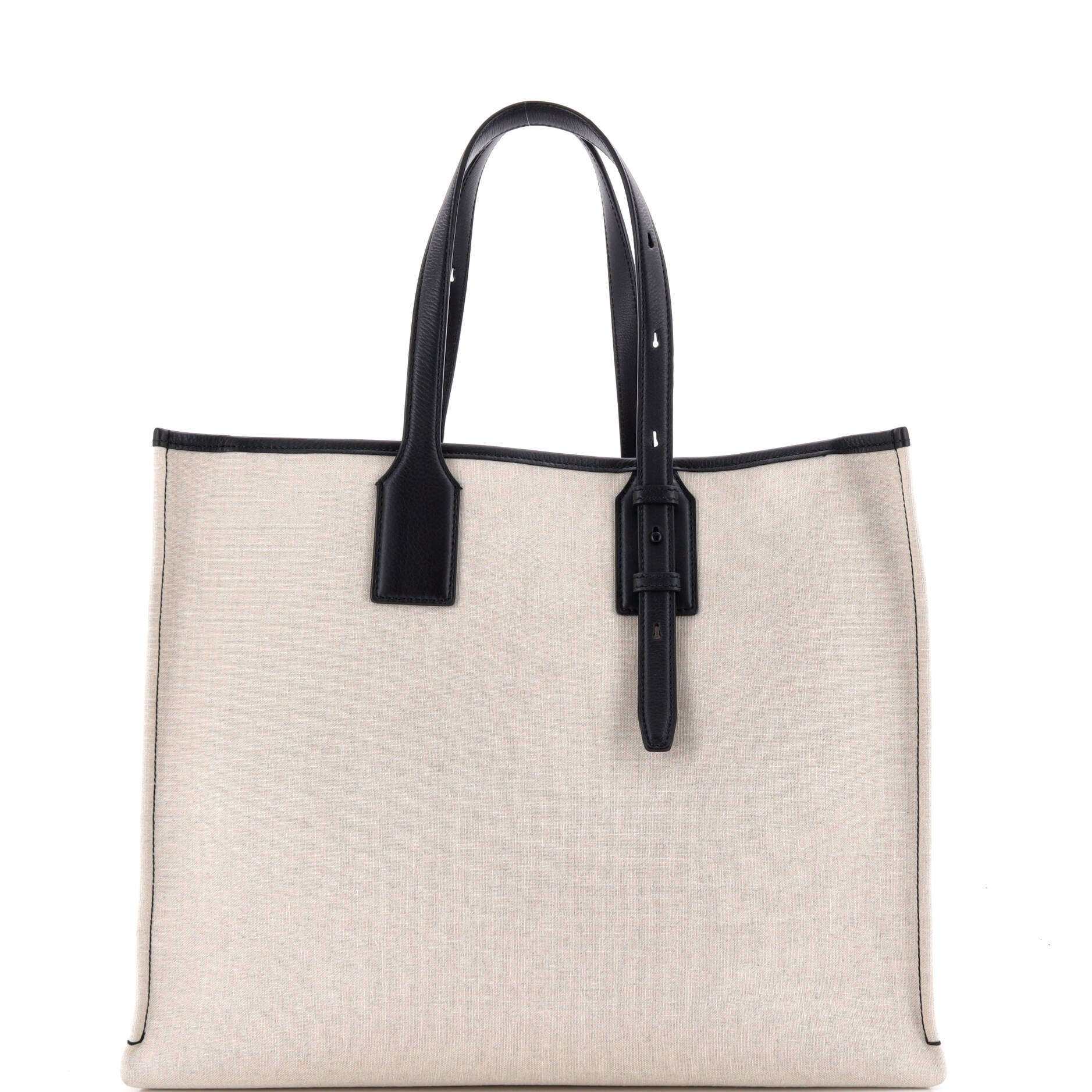1927 Shopping Tote Canvas with Leather Large - Image 3