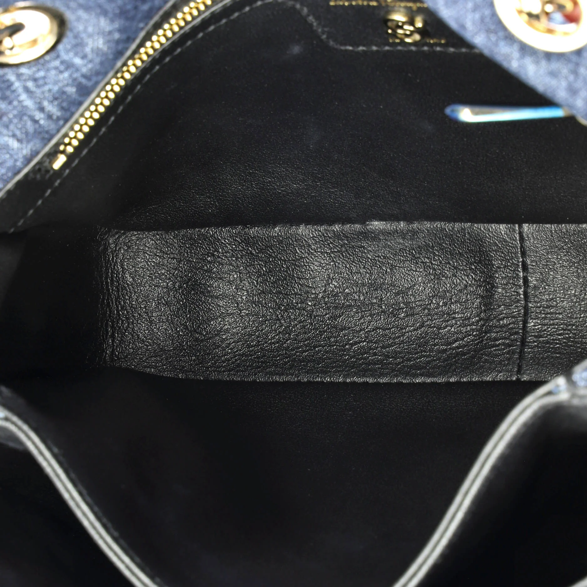 Gancini Galore Chain Flap Bag Quilted Denim Medium - Image 5