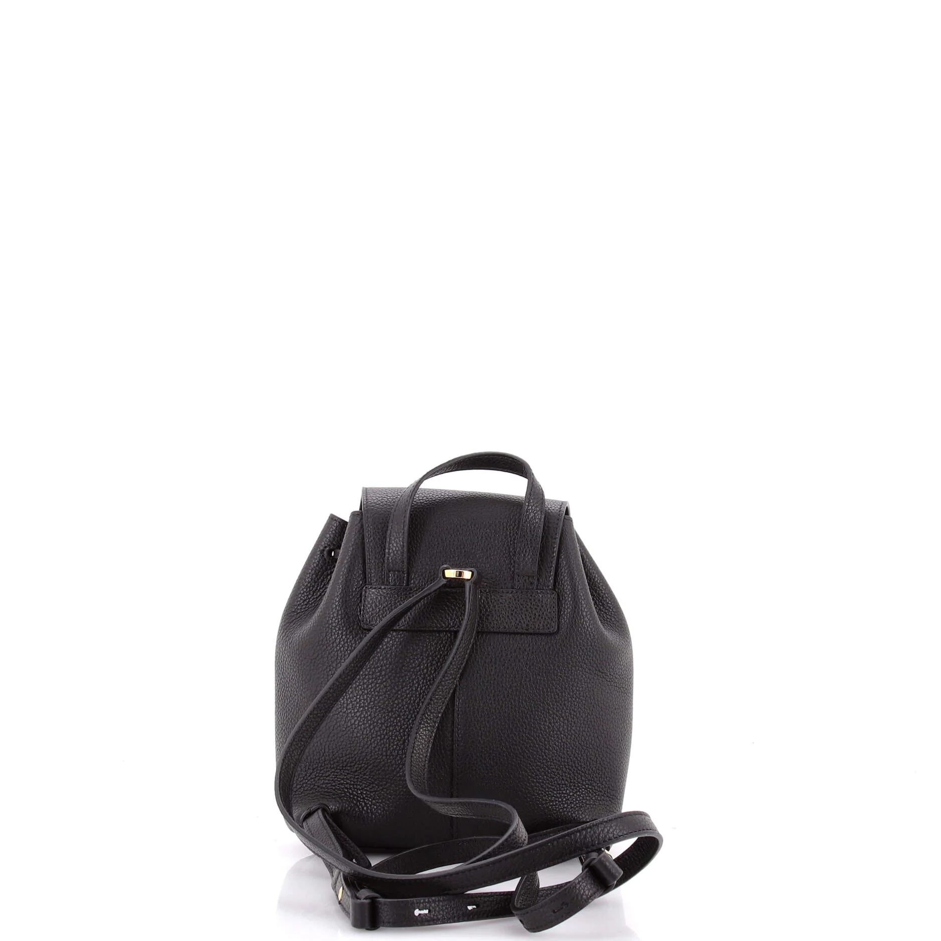 Multipocket Drawstring Backpack Leather Mini - Image 3
