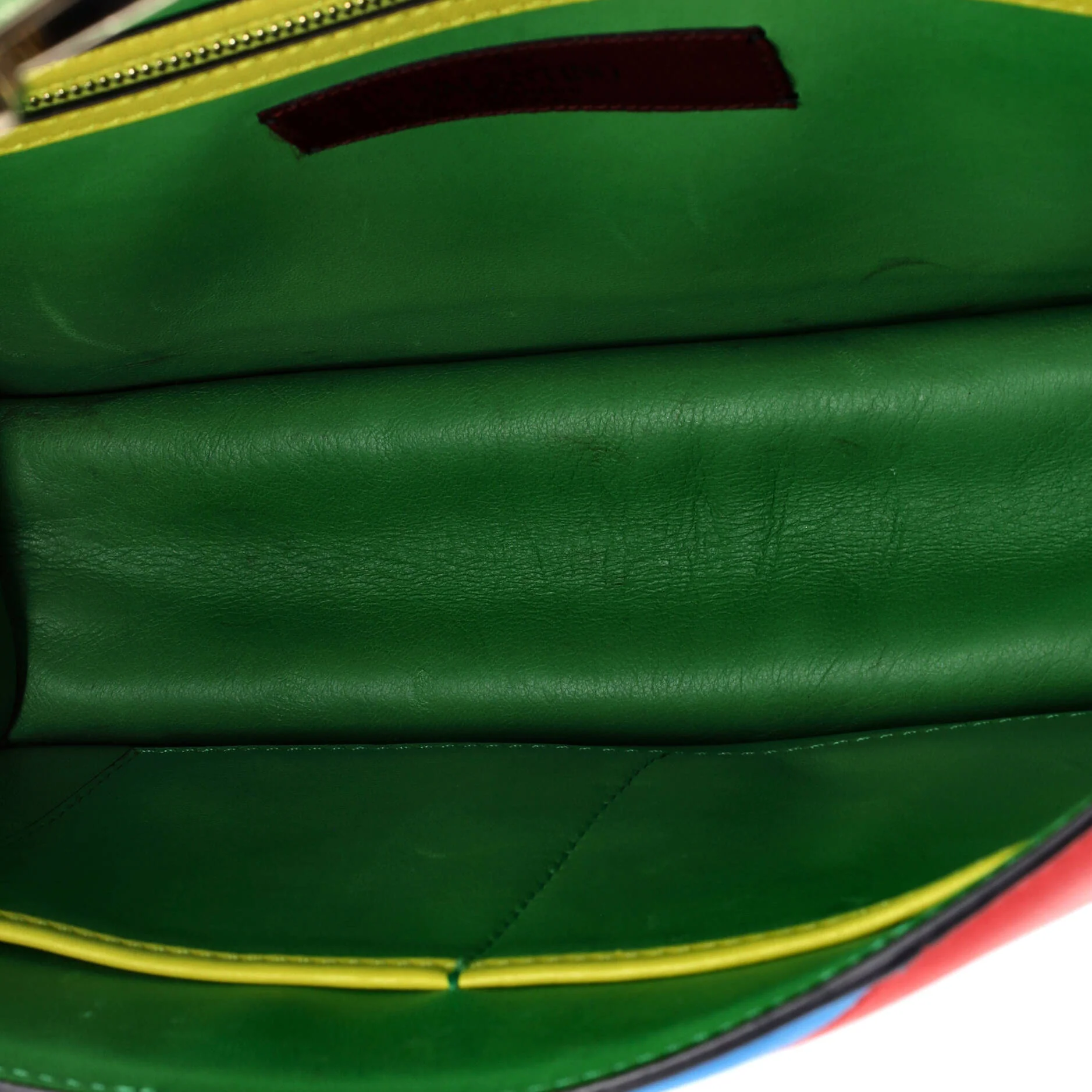 1973 Glam Lock Shoulder Bag Striped Leather Medium - Image 5