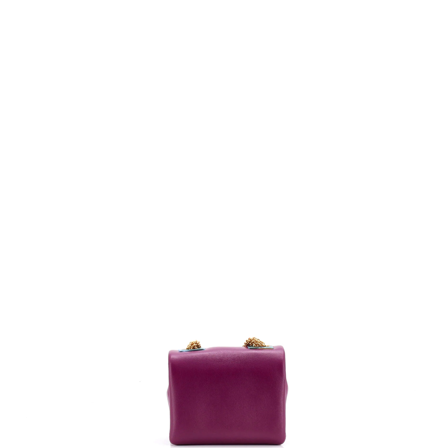 One Stud Chain Flap Bag Leather Micro - Image 3