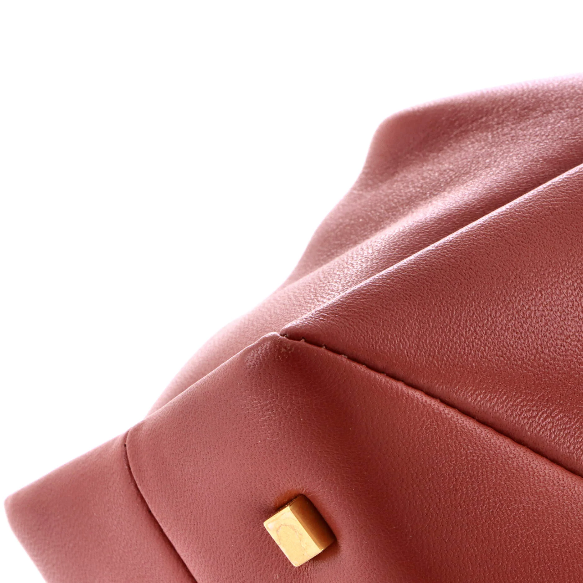 One Stud Top Handle Flap Bag Leather Small - Image 6