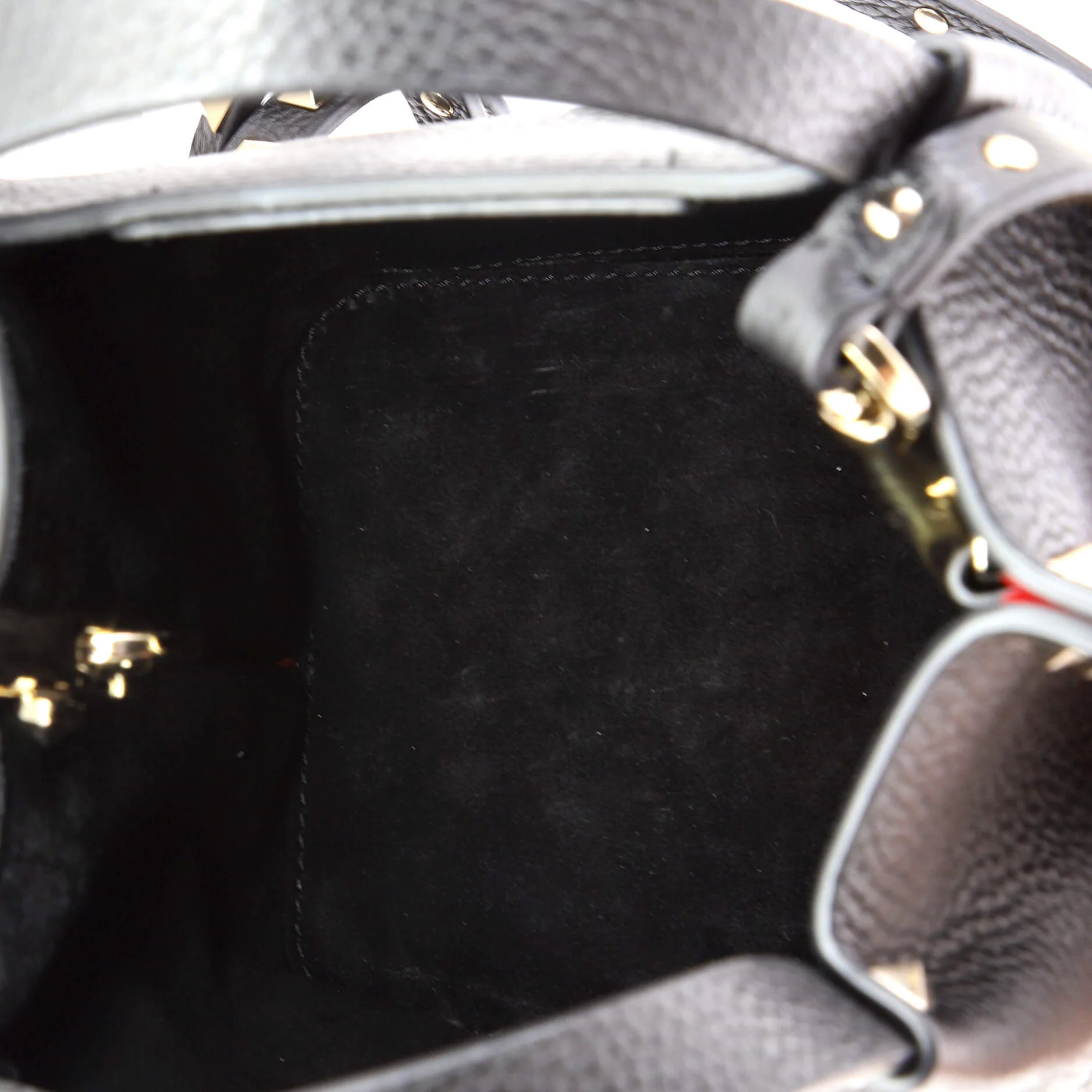 Rockstud Convertible Top Handle Open Tote Leather Mini - Image 5