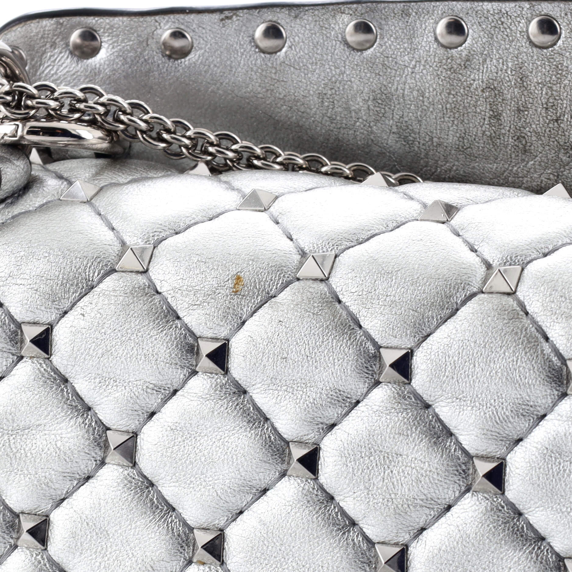 Rockstud Spike Flap Bag Quilted Leather Small - Image 7