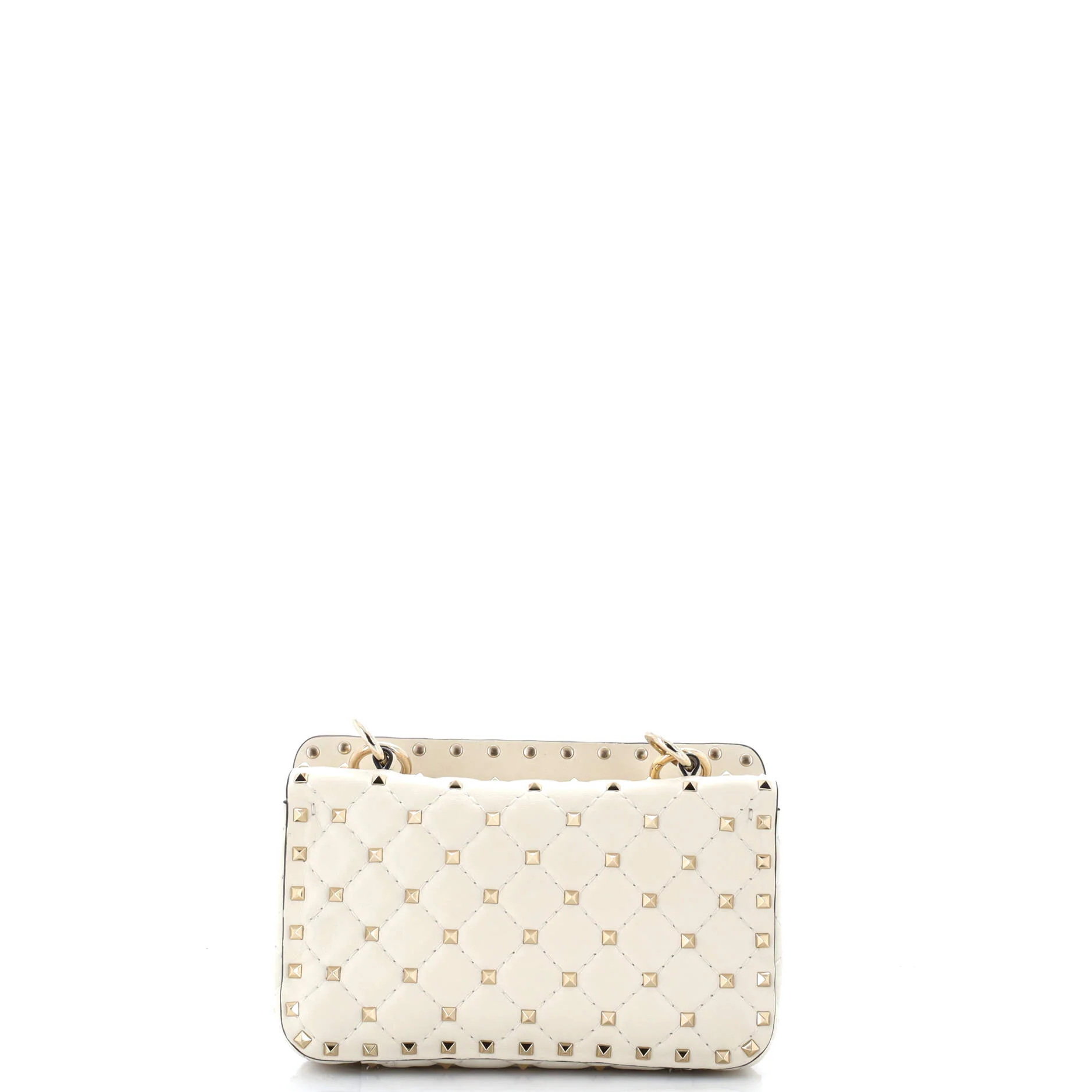 Rockstud Spike Flap Bag Quilted Leather Small - Image 3