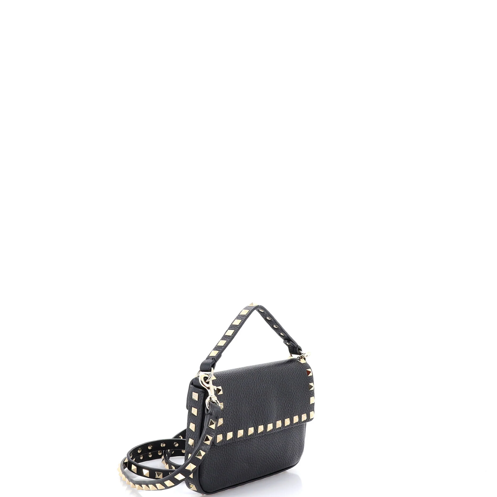 Rockstud Top Handle Crossbody Pouch Leather Mini - Image 2