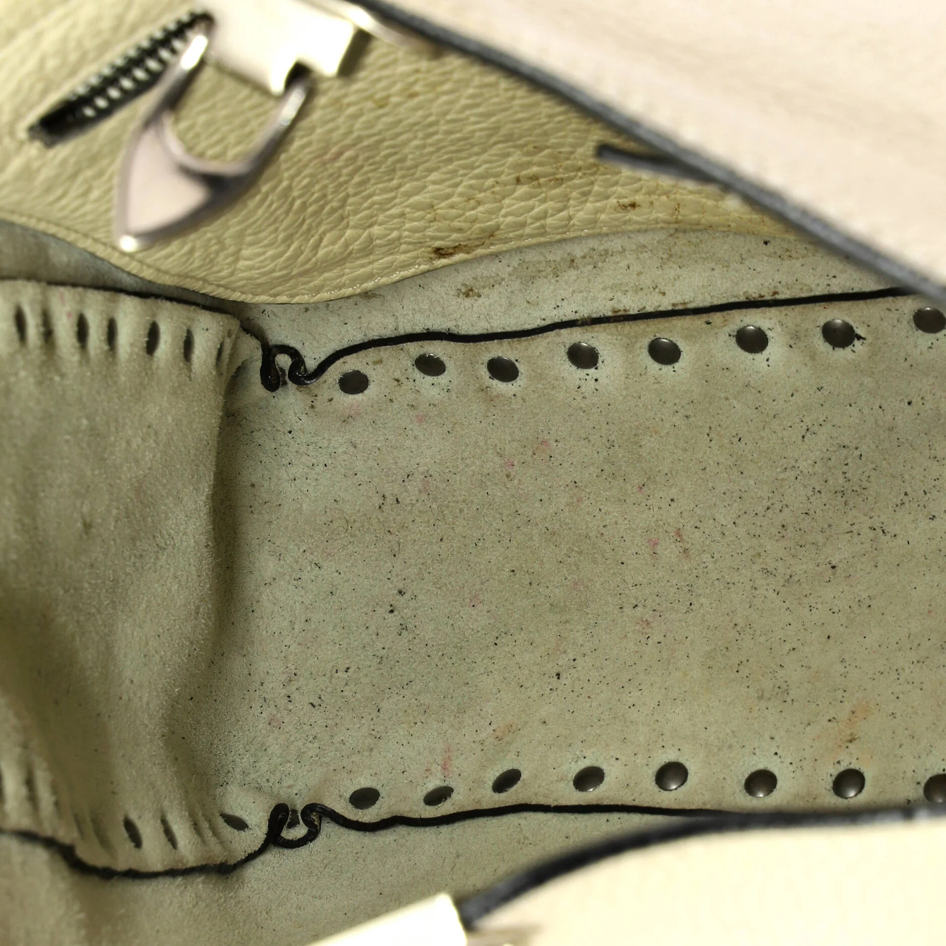 Rolling Rockstud Flip Lock Messenger Bag Leather with Cabochons Medium - Image 5