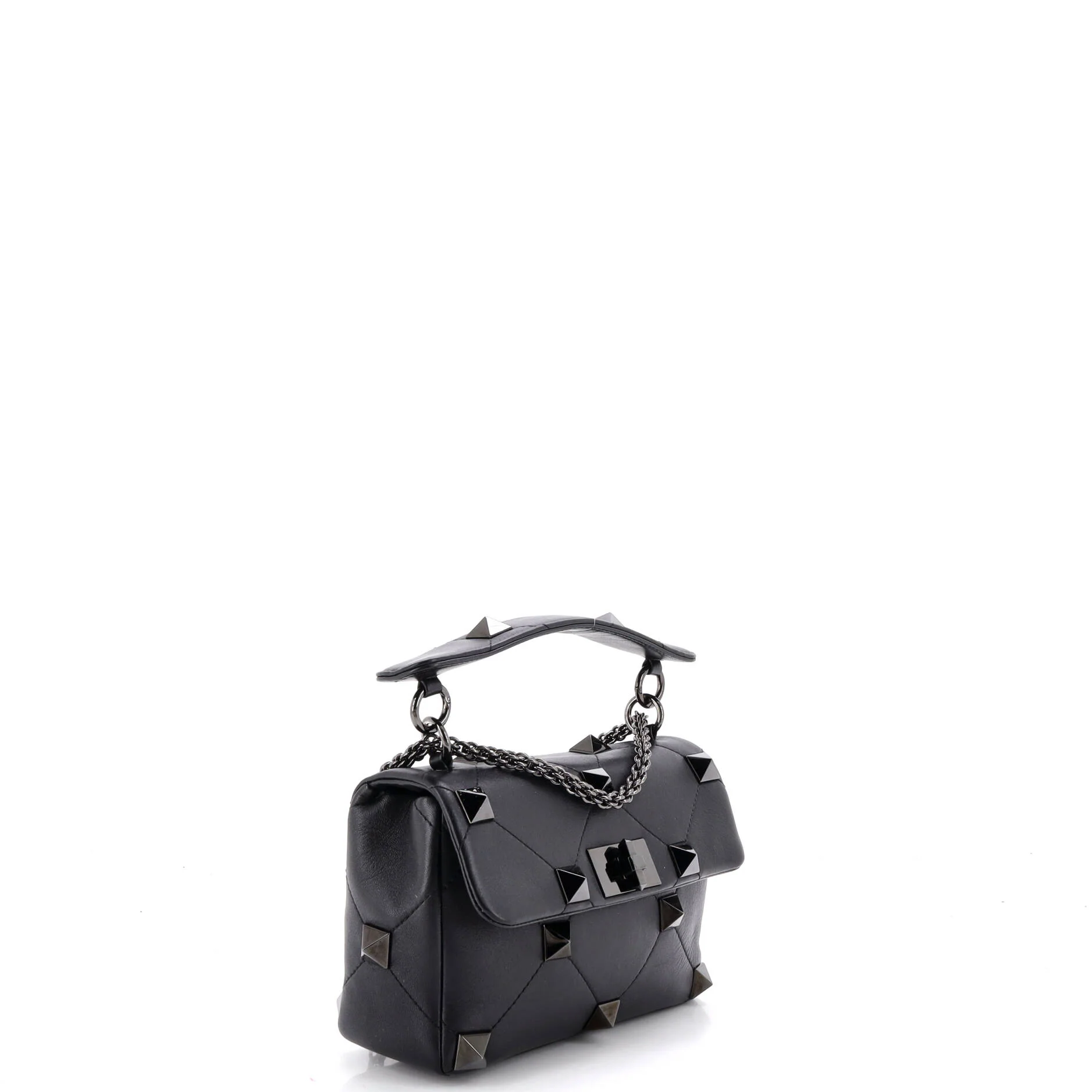 Roman Stud Flap Bag Quilted Leather Medium - Image 2