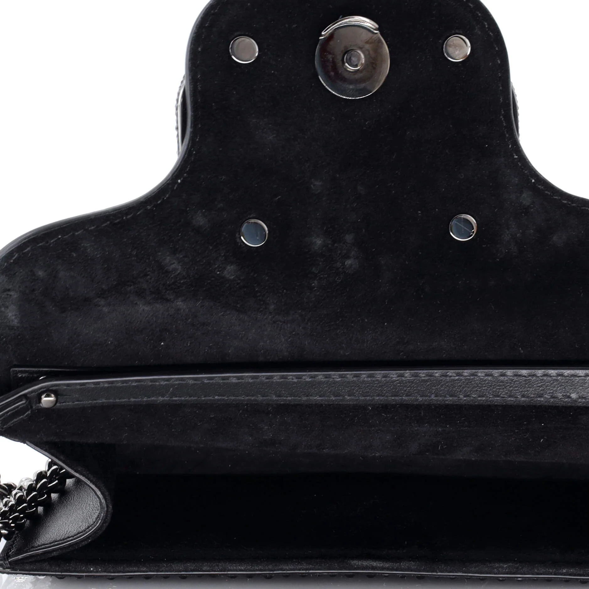 VLogo Loco Flap Shoulder Bag Embellished Leather Small - Image 6
