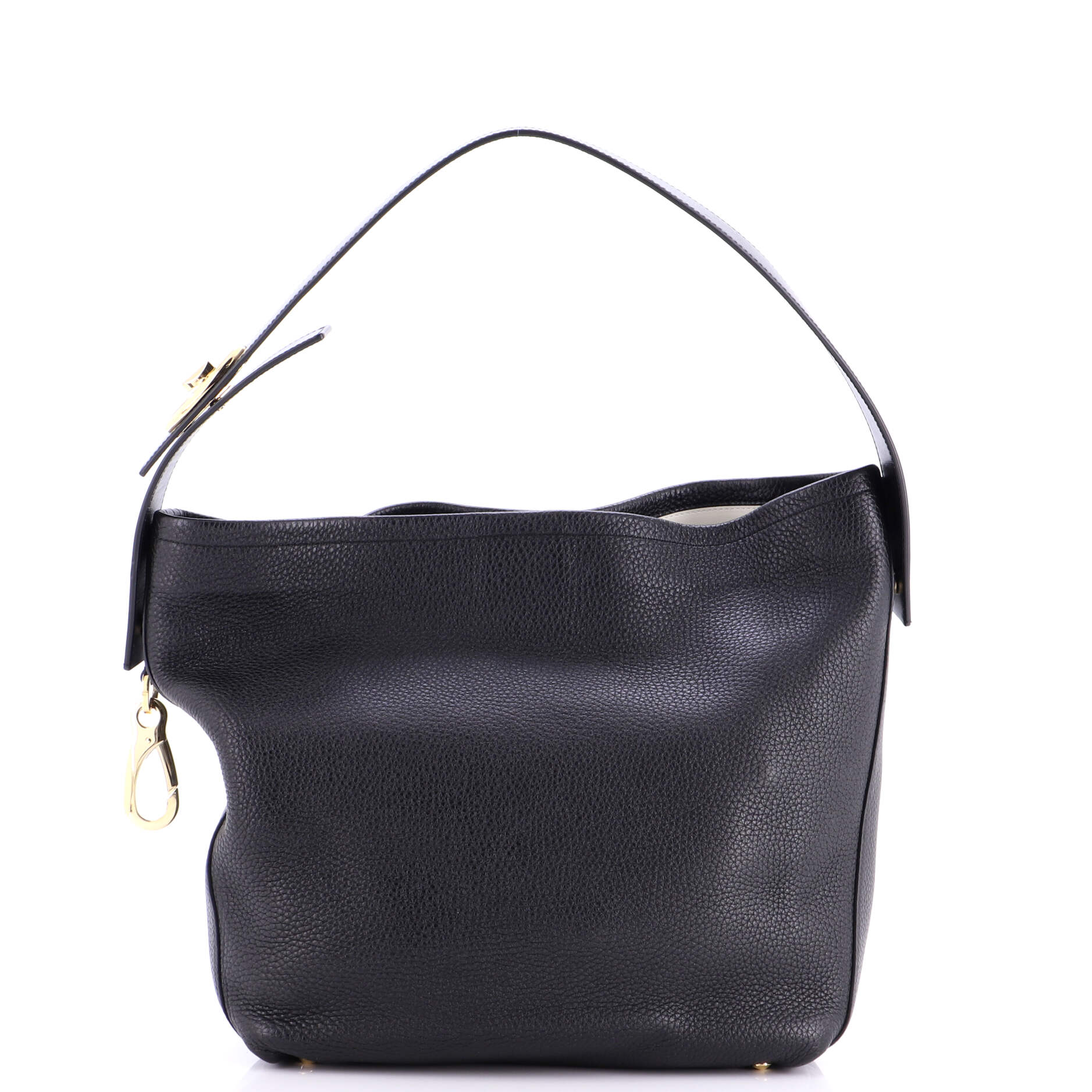 VLogo Ohval Hobo Shoulder Bag Leather