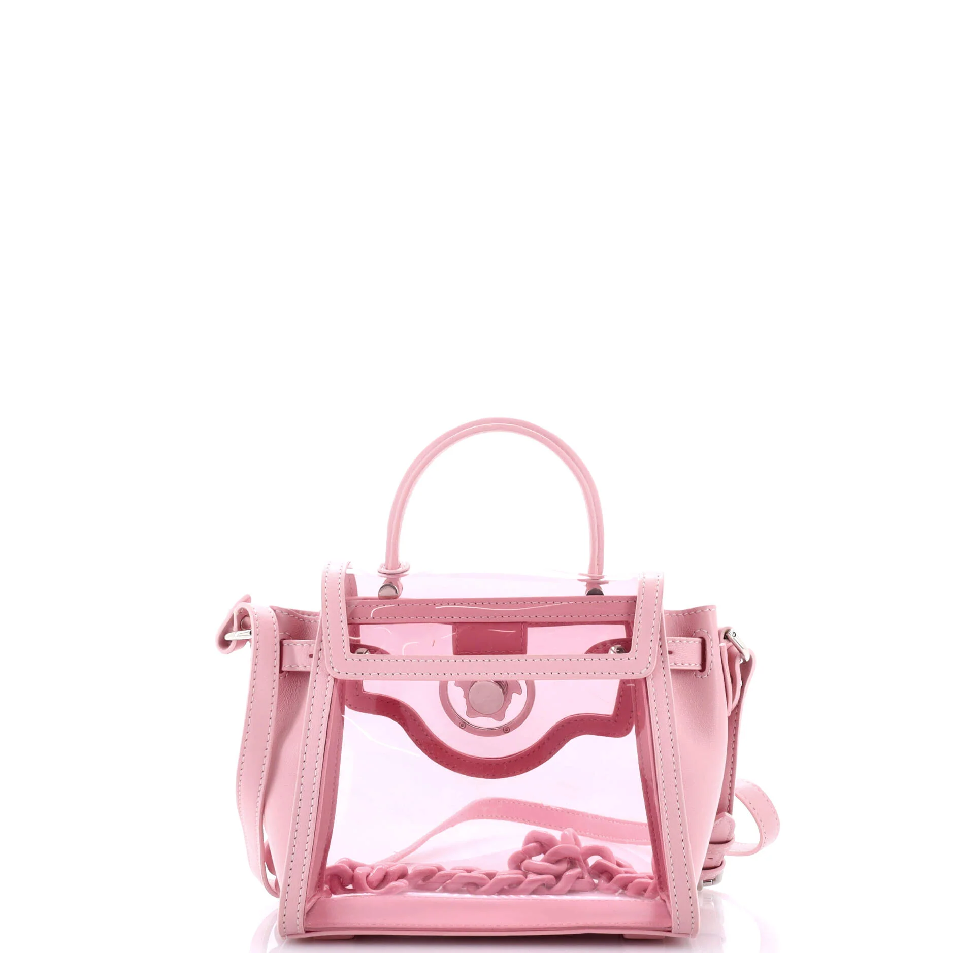 La Medusa Top Handle Bag PVC with Leather Small - Image 3