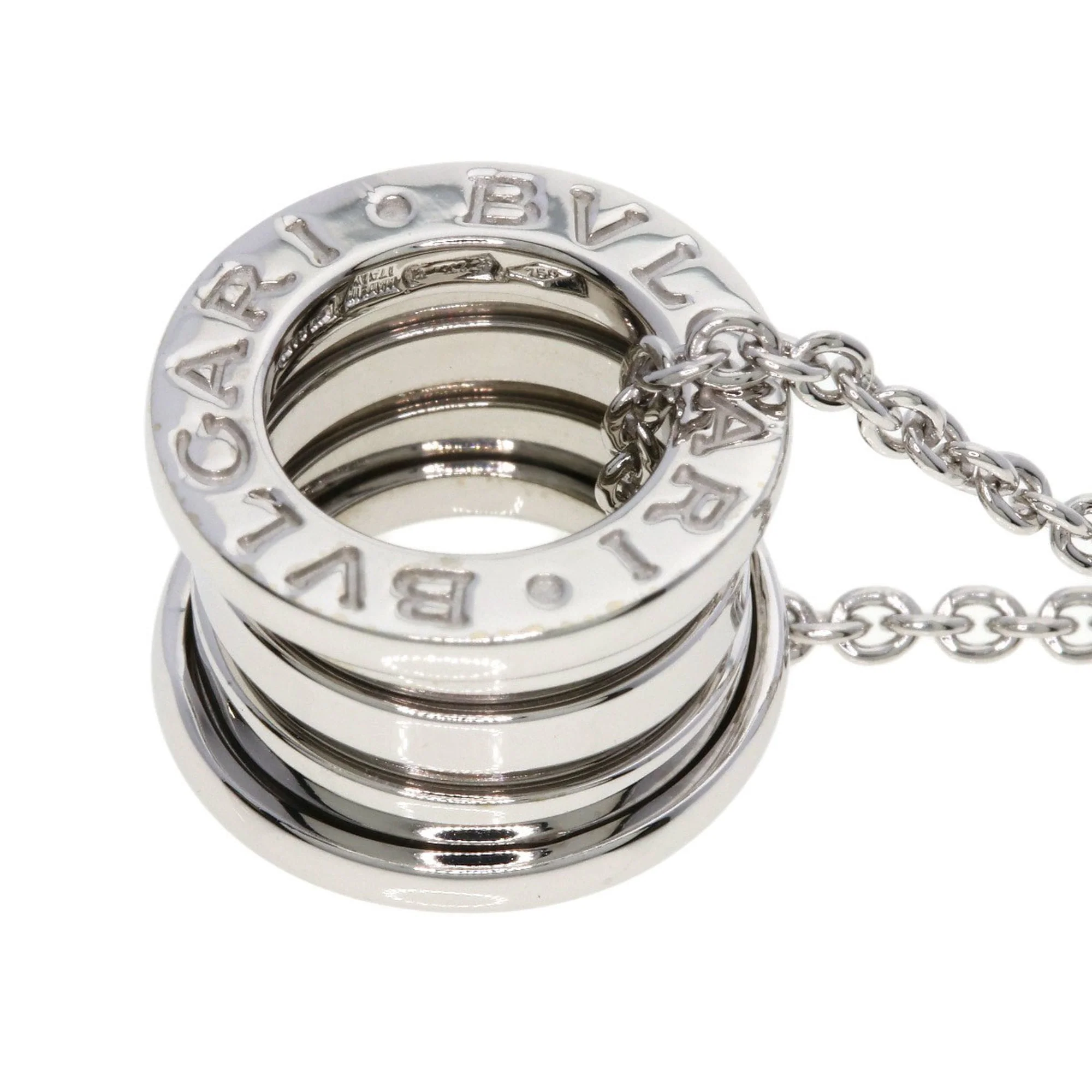 B.Zero1 Pendant Necklace 18K White Gold - Image 2