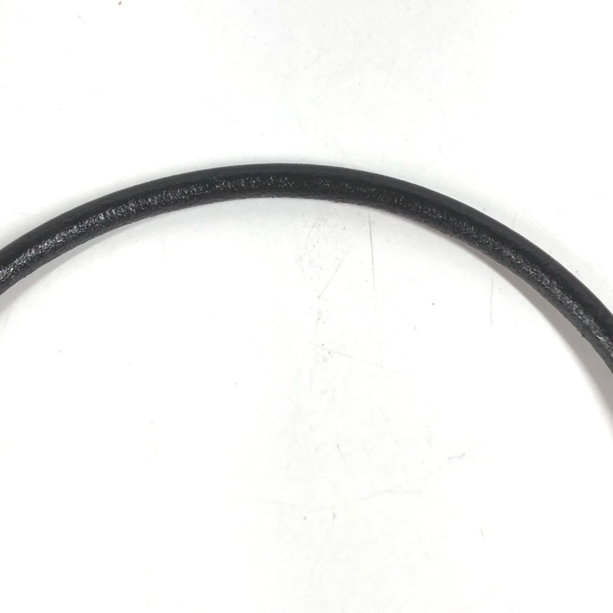Choker Necklace Leather Black and Silver - Image 3
