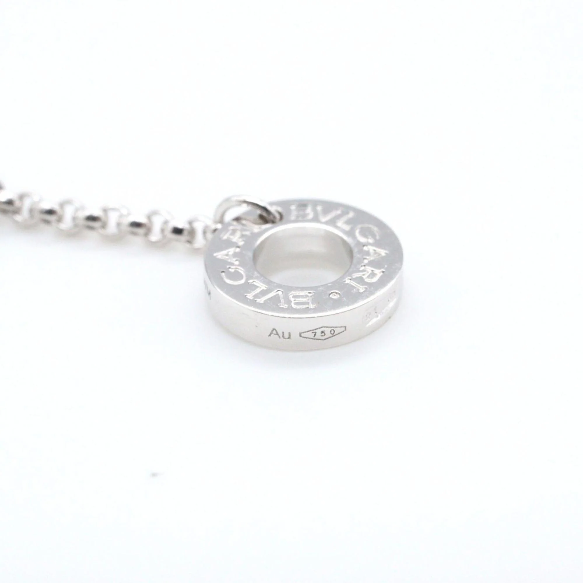 Parentesi Pendant Necklace 18K White Gold with Diamond - Image 4