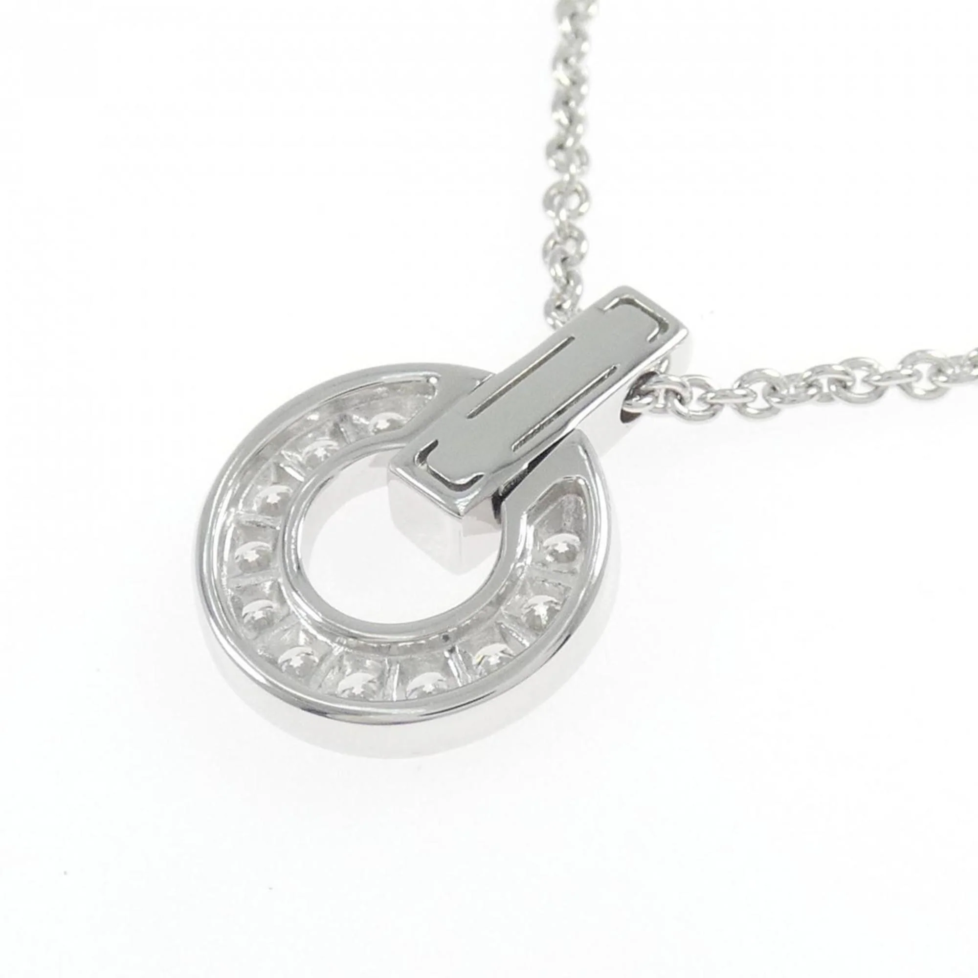 Pendant Necklace 18K White Gold with Diamond - Image 4