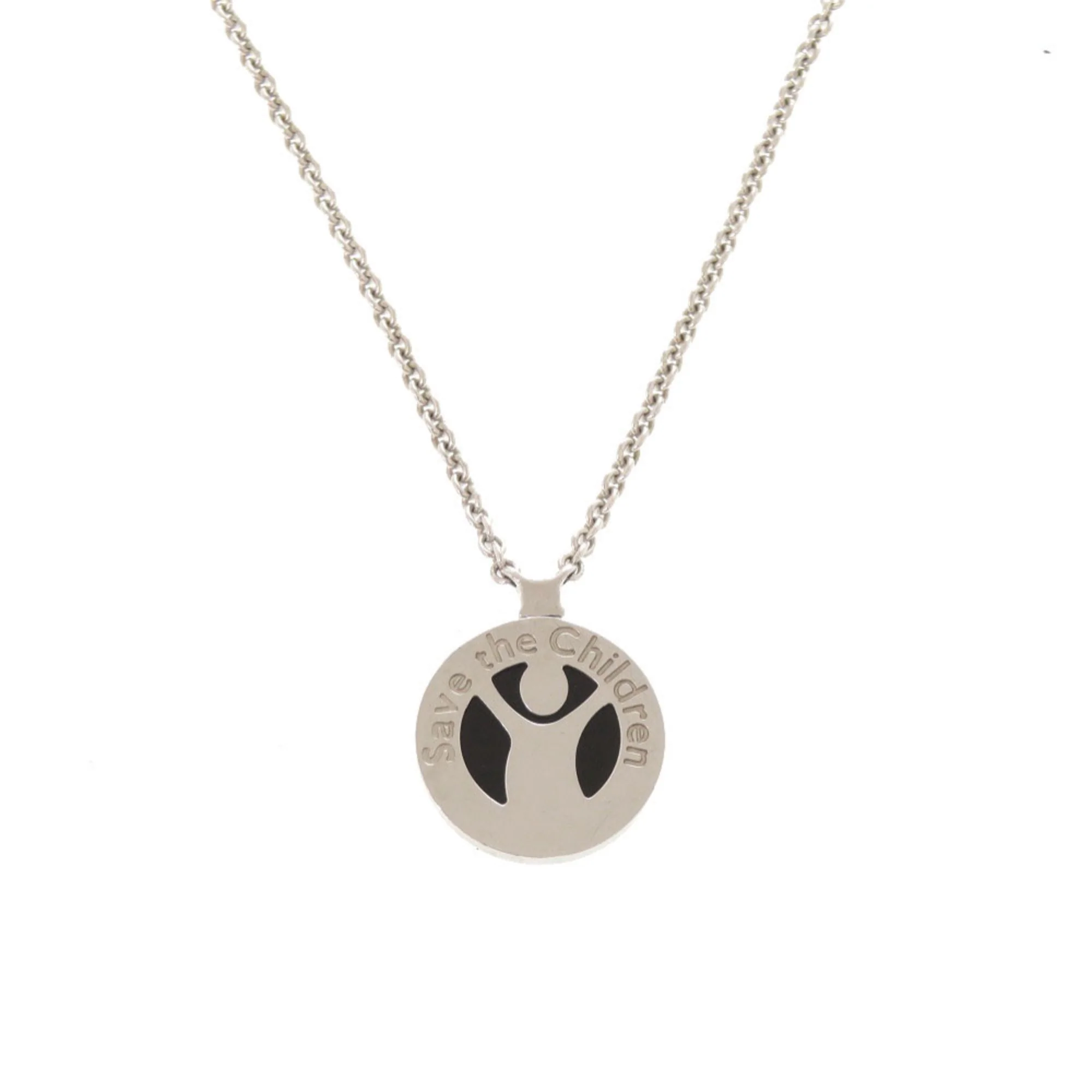 Pendant Necklace Sterling Silver with Onyx and Ruby - Image 2