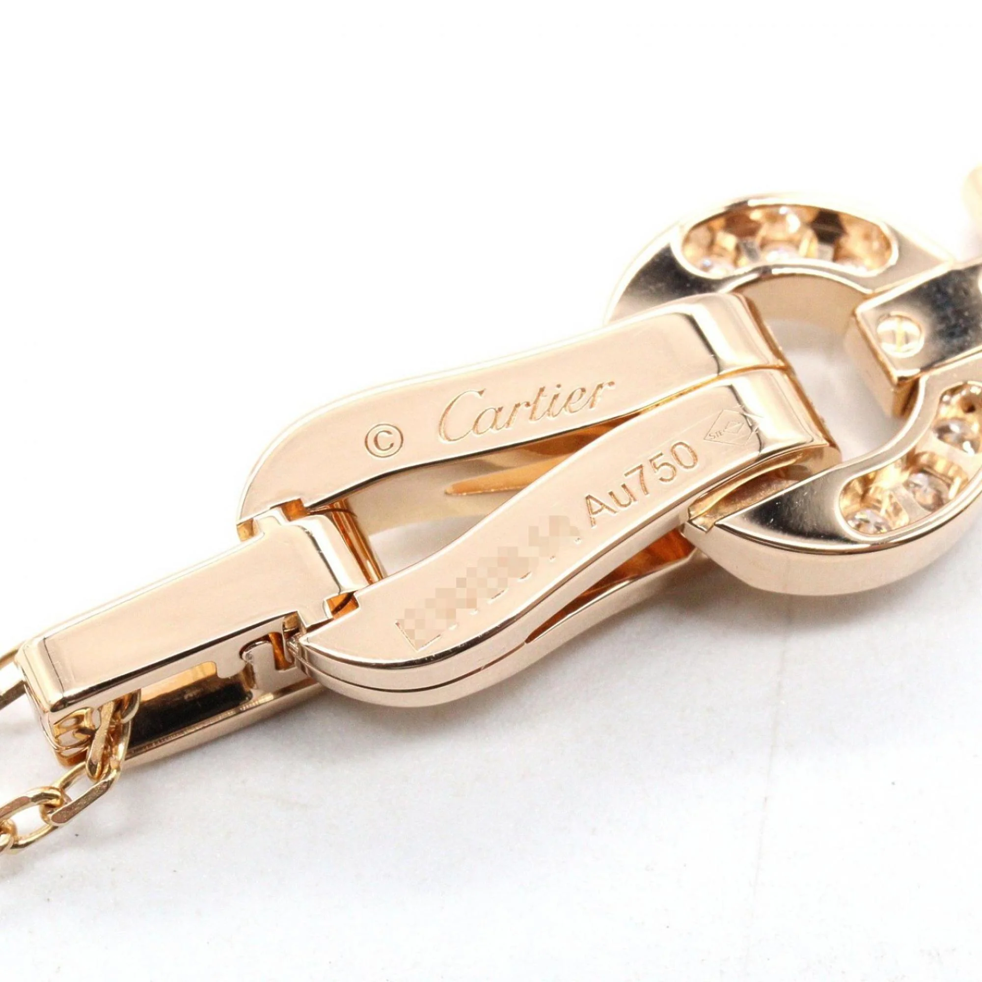 Agrafe Pendant Necklace 18K Rose Gold with Diamond - Image 4