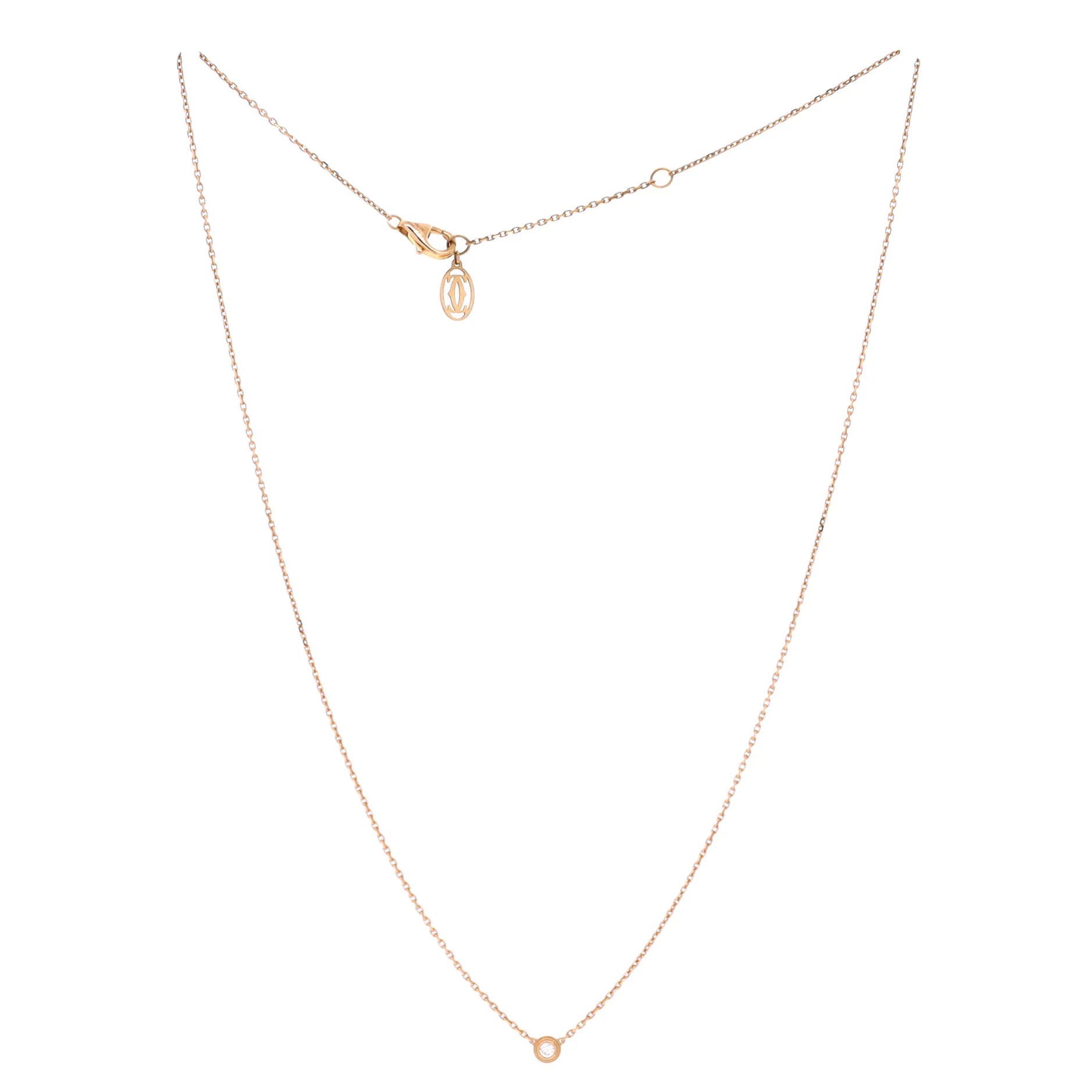 Cartier D'Amour Pendant Necklace 18K Rose Gold with Diamond XS - Image 2