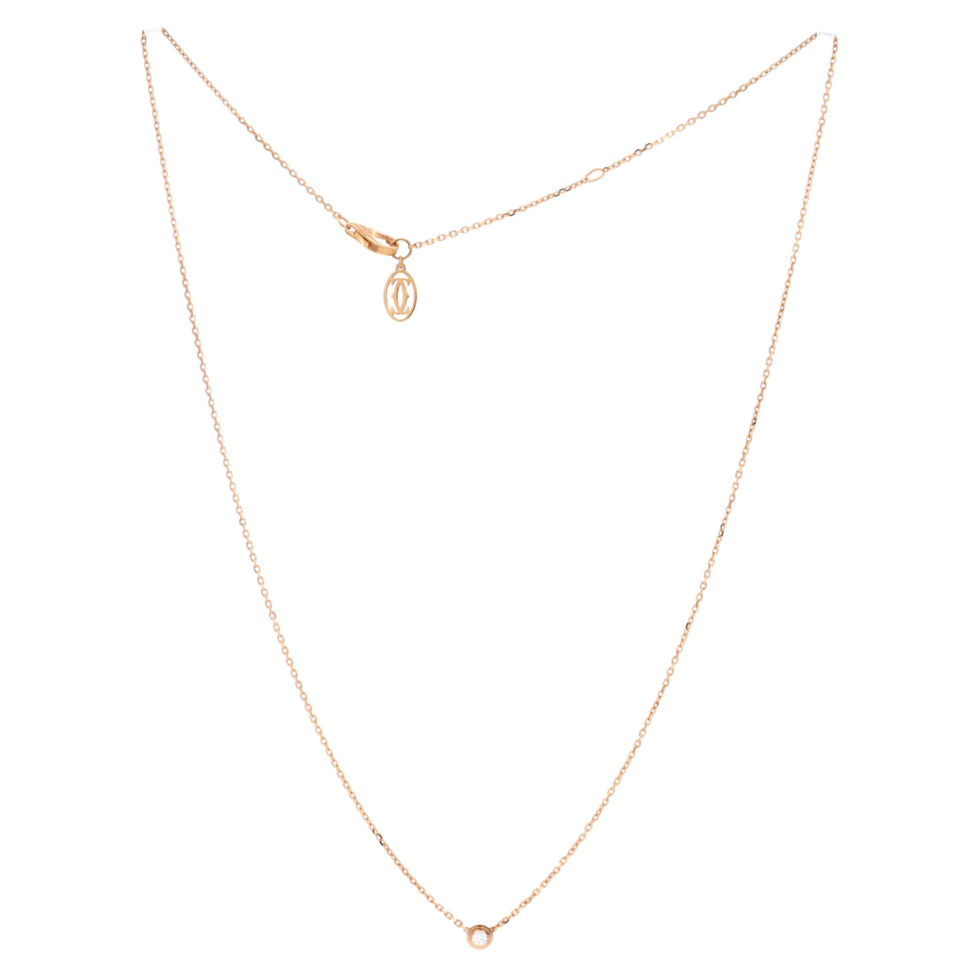 Cartier D'Amour Pendant Necklace 18K Rose Gold with Diamond XS - Image 3