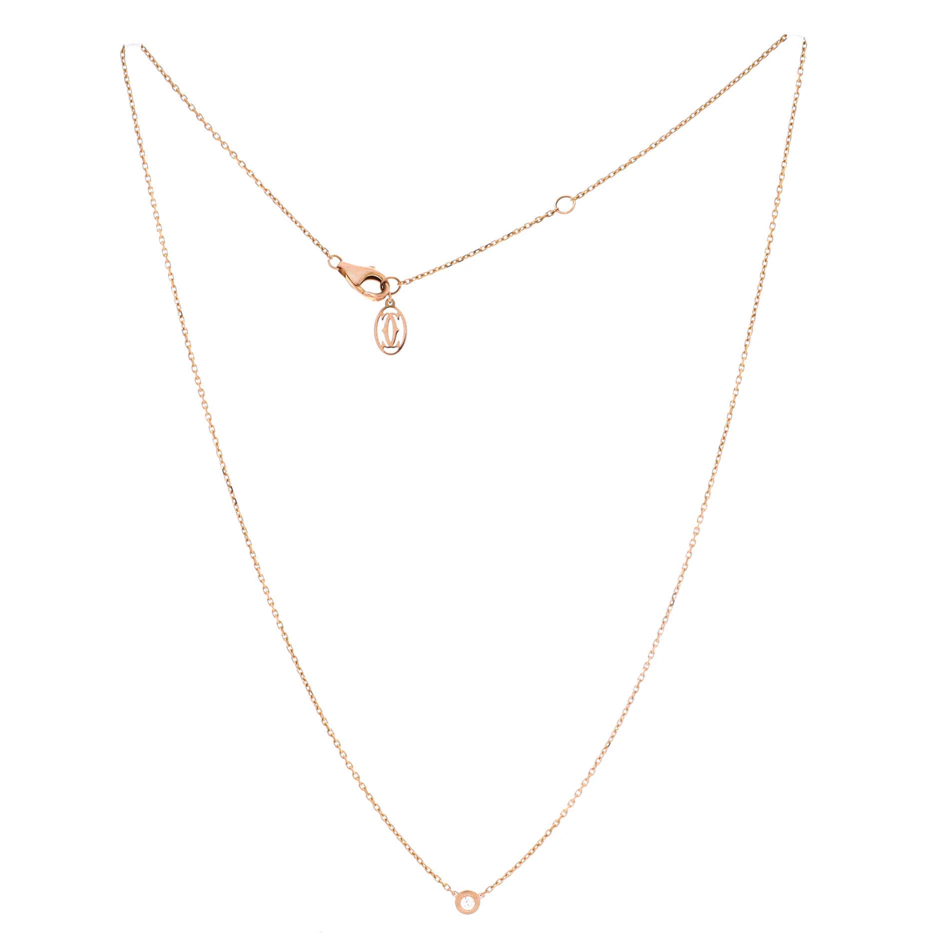Cartier D'Amour Pendant Necklace 18K Rose Gold with Diamond XS - Image 2