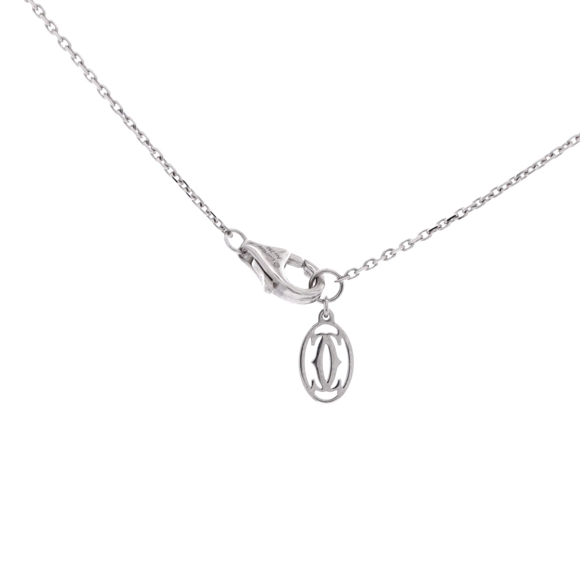 Cartier D'Amour Pendant Necklace 18K White Gold and Diamond XS - Image 3