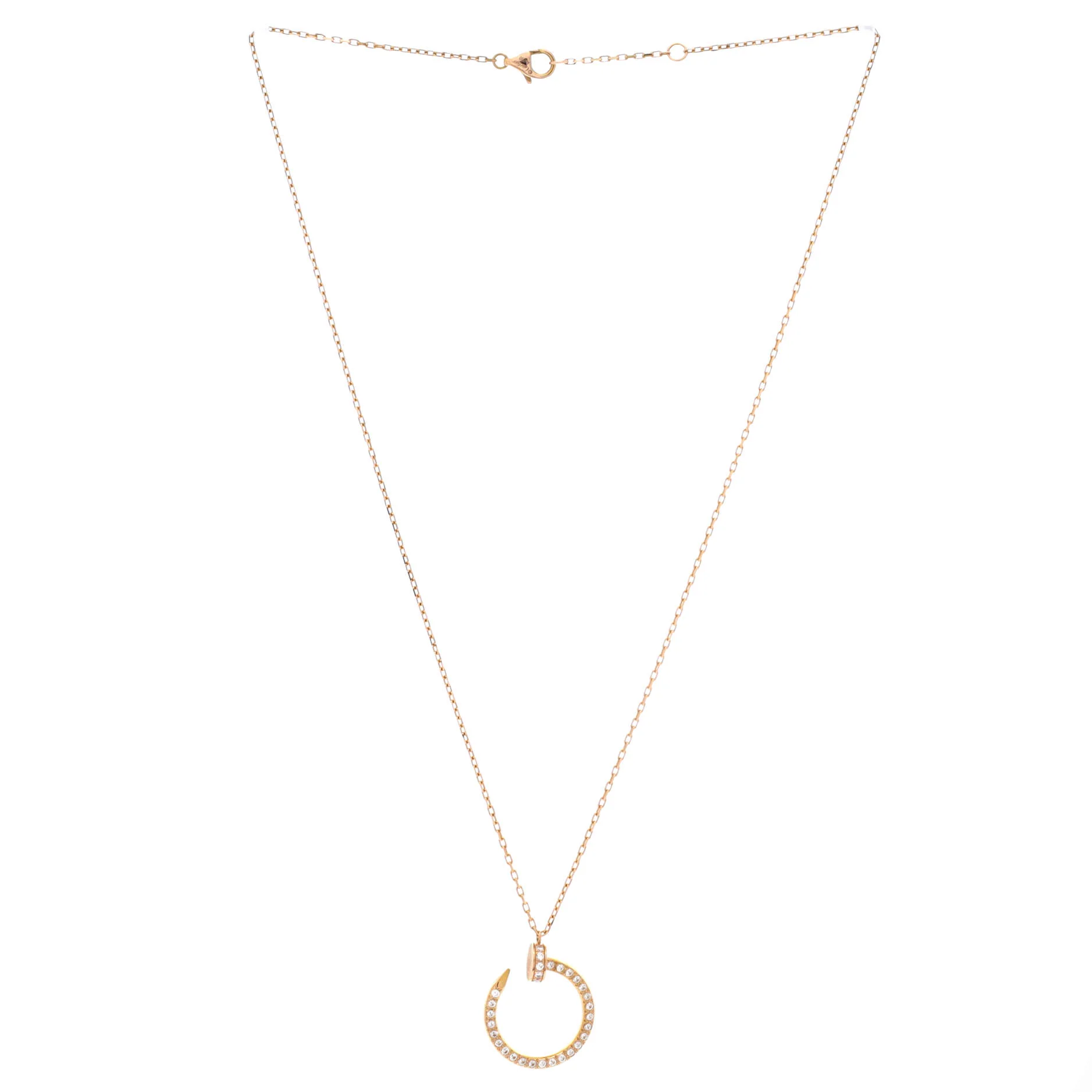 Juste un Clou Pendant Necklace 18K Rose Gold and Pave Diamonds - Image 2