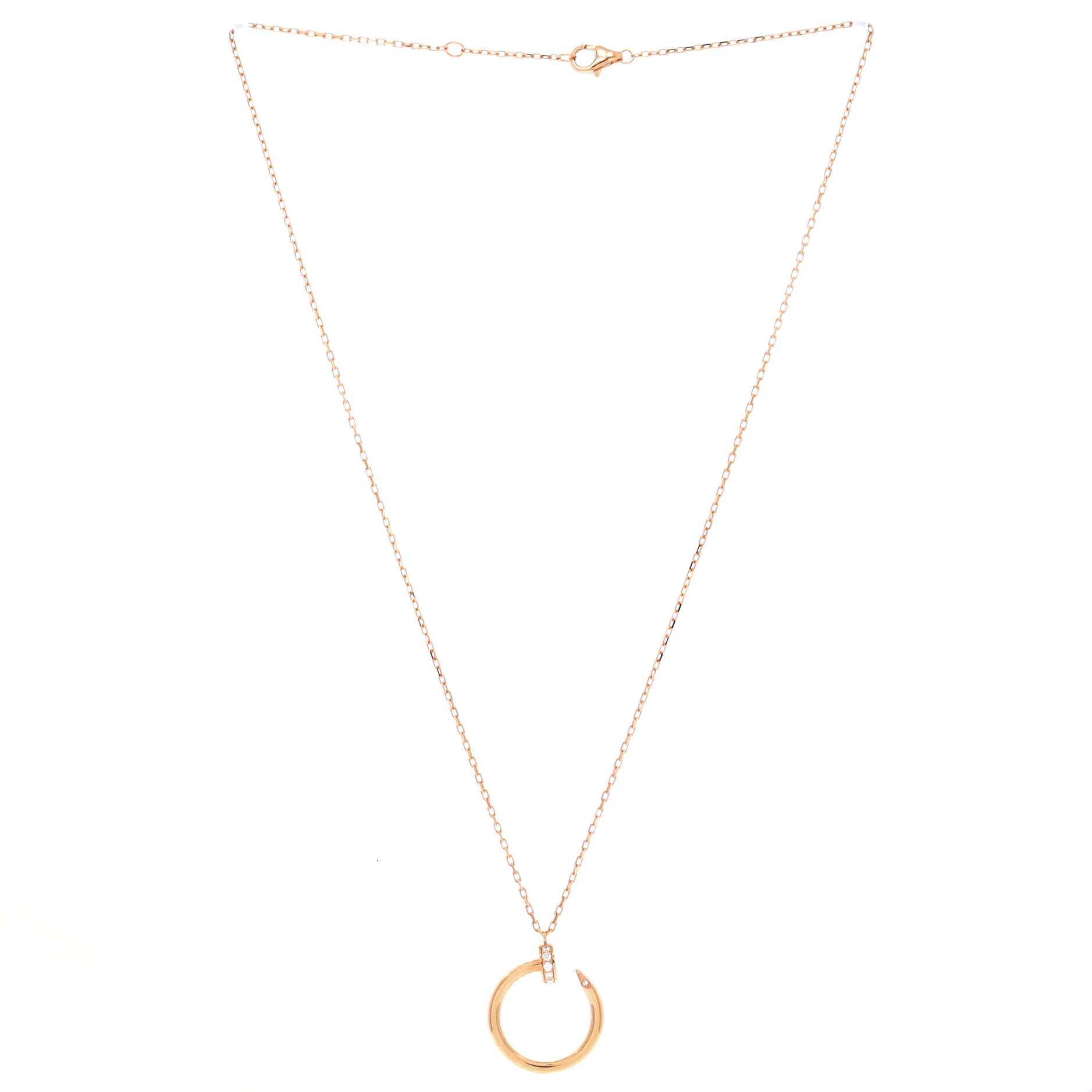 Juste un Clou Pendant Necklace 18K Rose Gold with Diamonds - Image 3