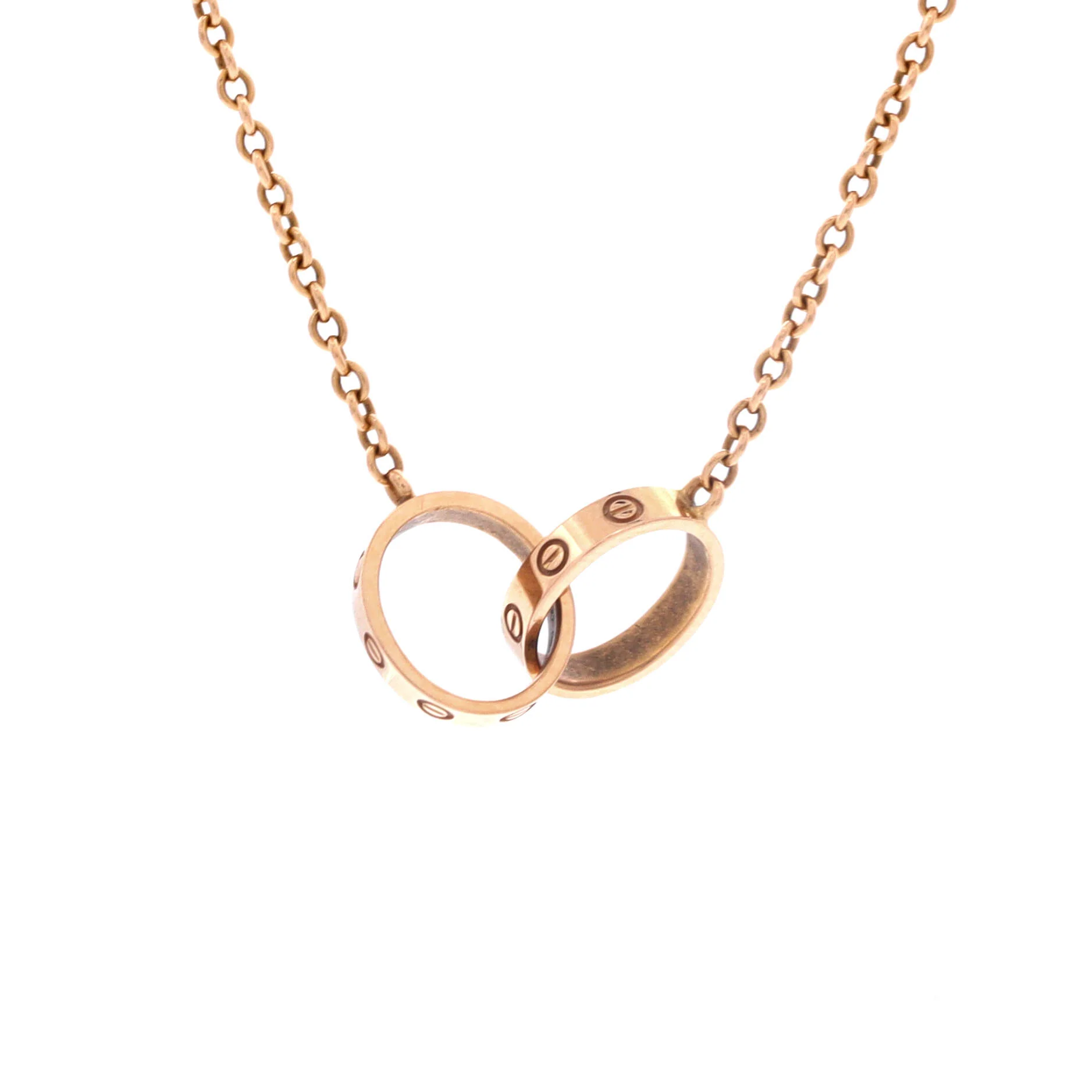 Love Interlocking Necklace 18K Rose Gold