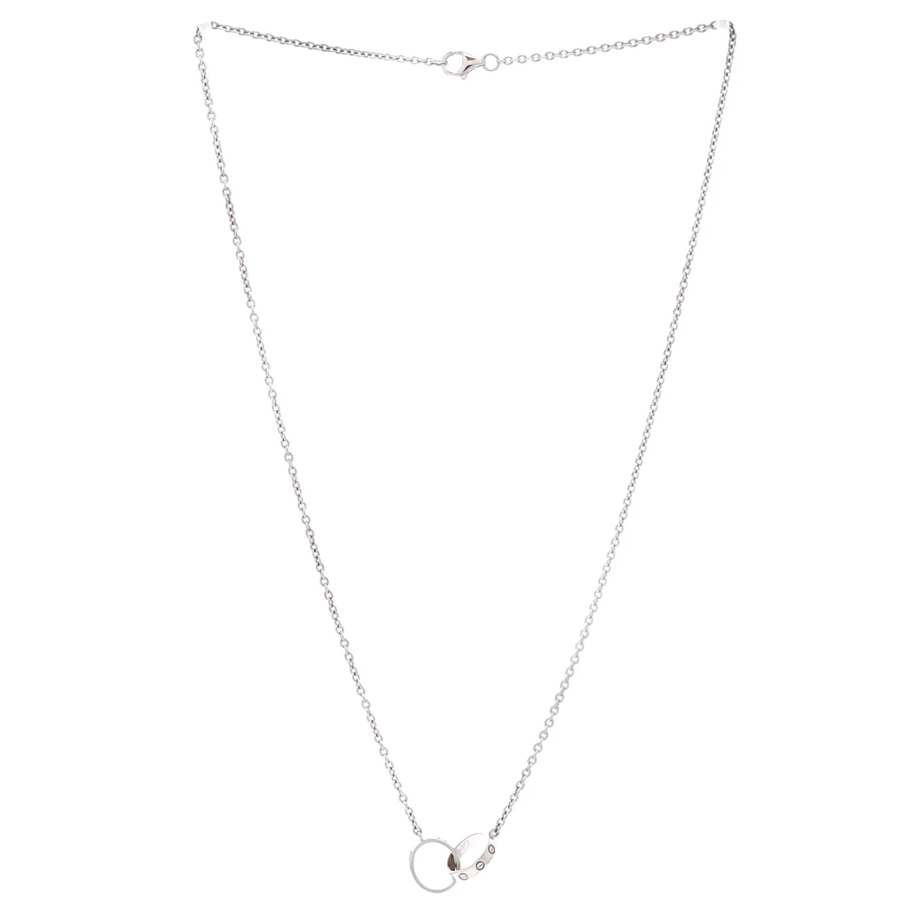 Love Interlocking Necklace 18K White Gold - Image 2