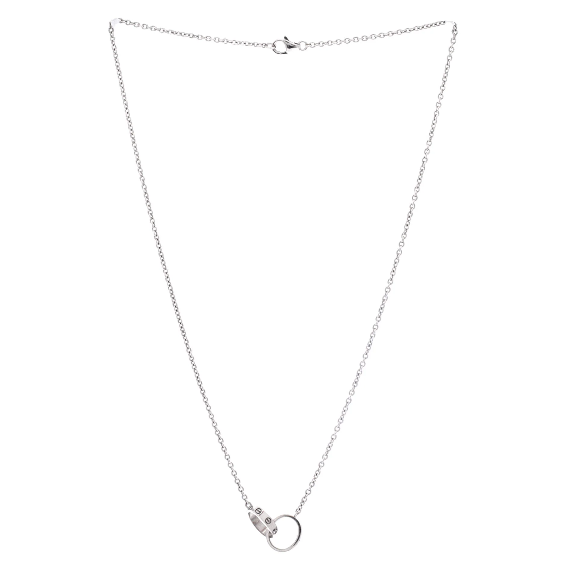 Love Interlocking Necklace 18K White Gold - Image 2
