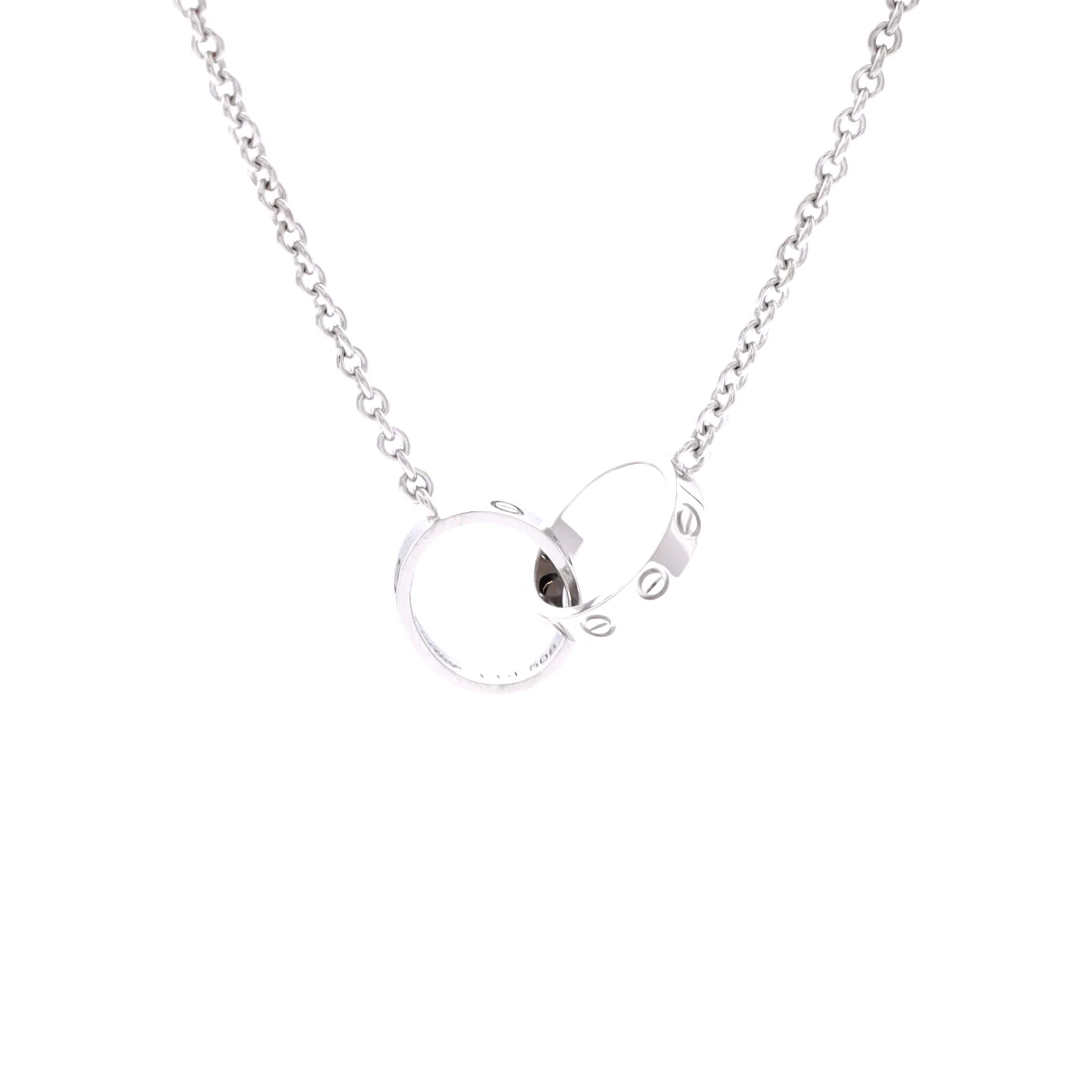 Love Interlocking Necklace 18K White Gold