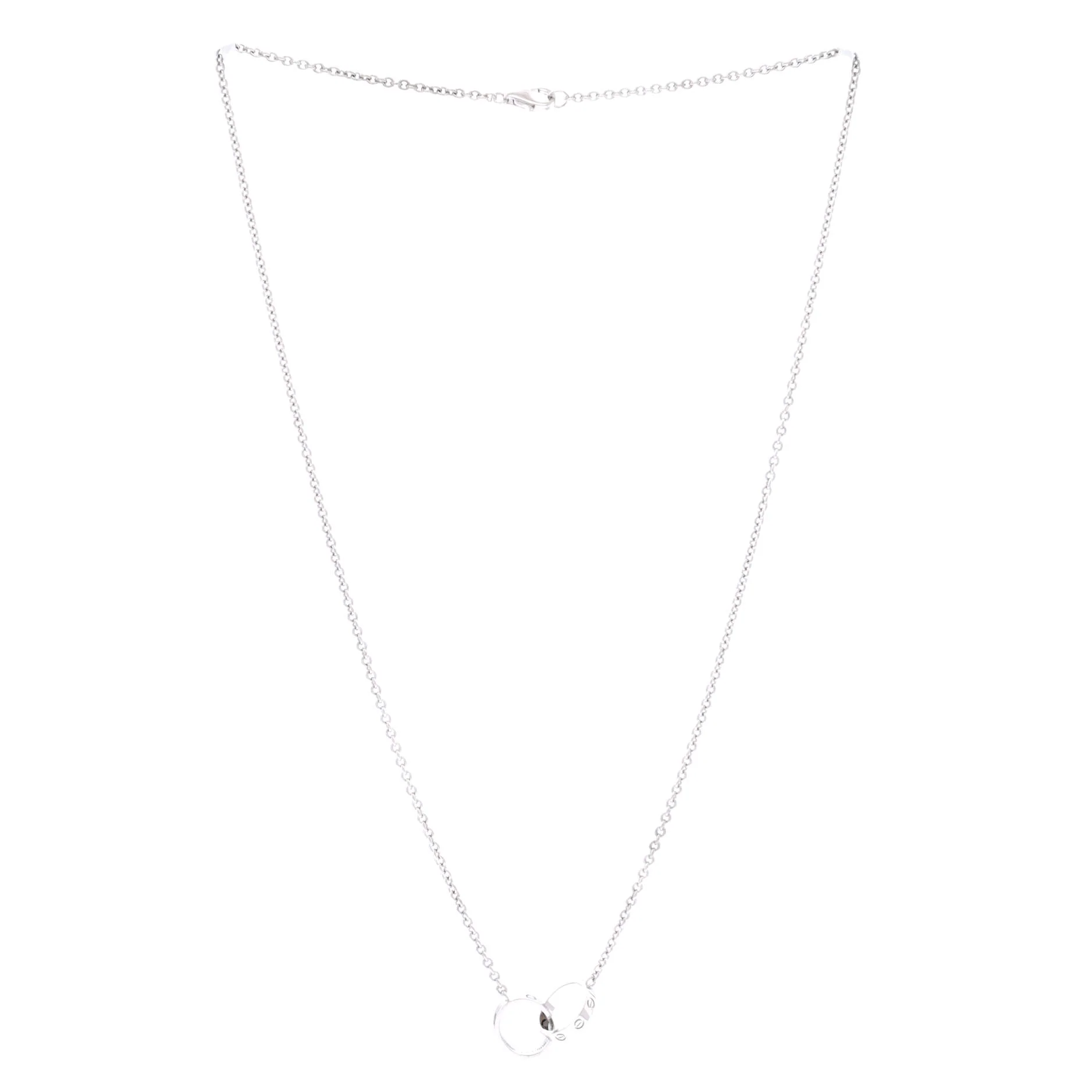 Love Interlocking Necklace 18K White Gold - Image 3