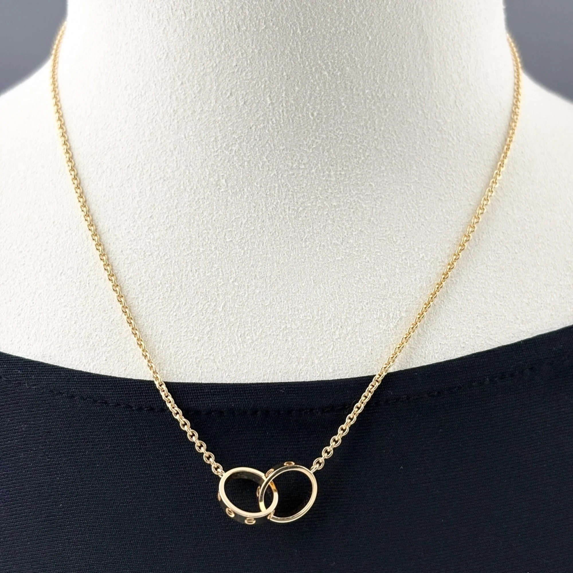 Love Pendant Necklace 18K Yellow Gold - Image 3