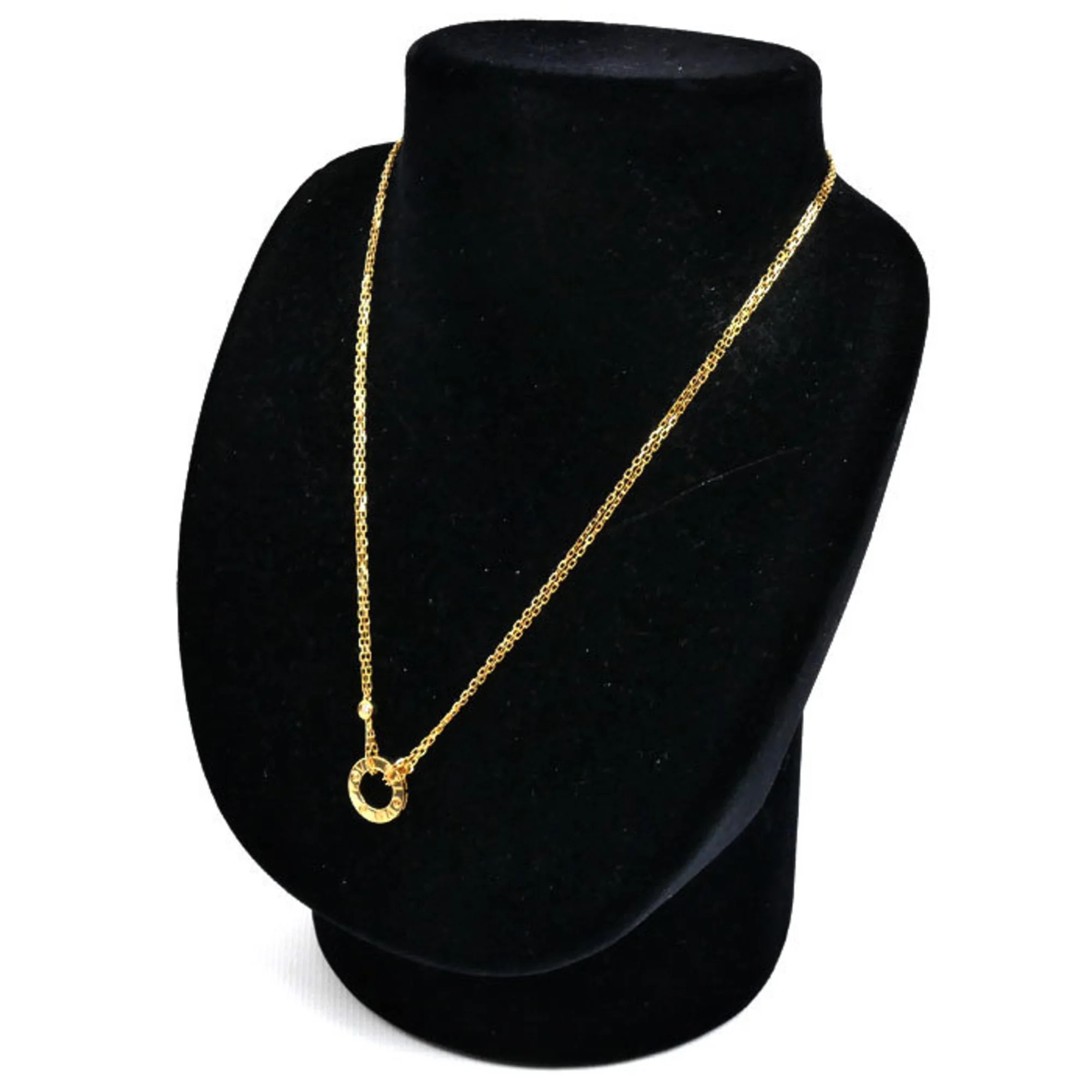 Love Pendant Necklace 18K Yellow Gold with Diamond - Image 6
