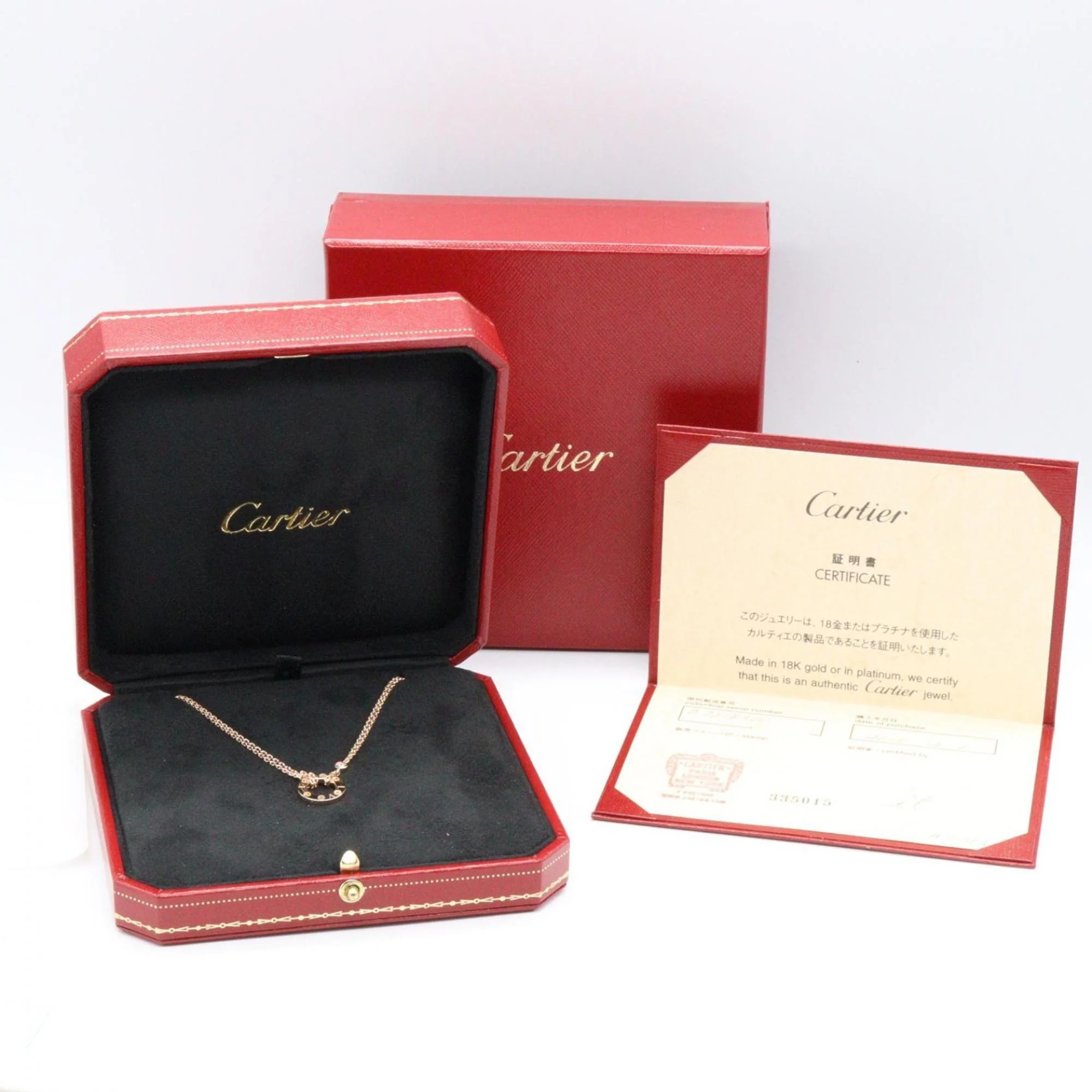 Pendant Necklace 18K Rose Gold with Diamonds and Sapphires - Image 5