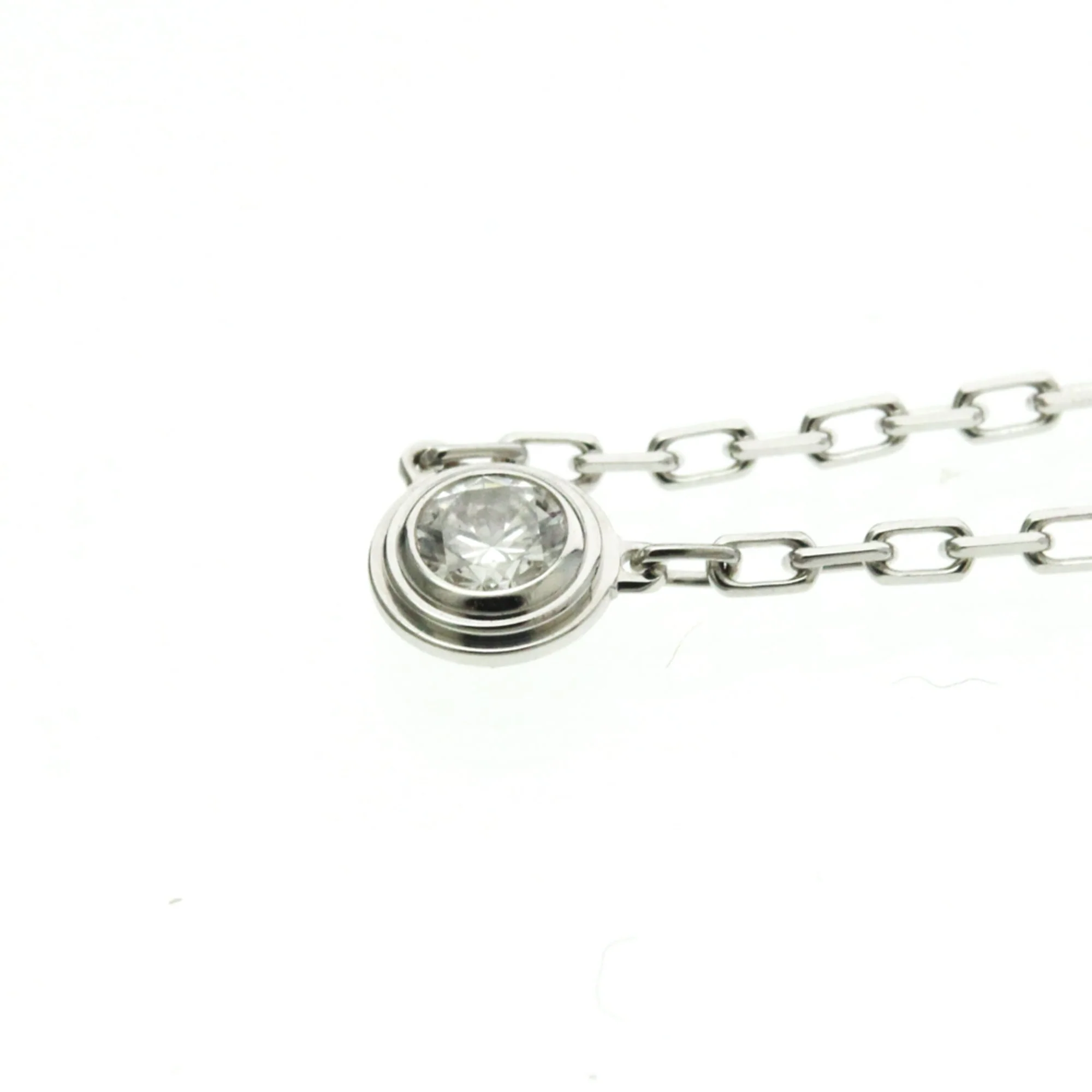 Pendant Necklace 18K White Gold with Diamond - Image 7