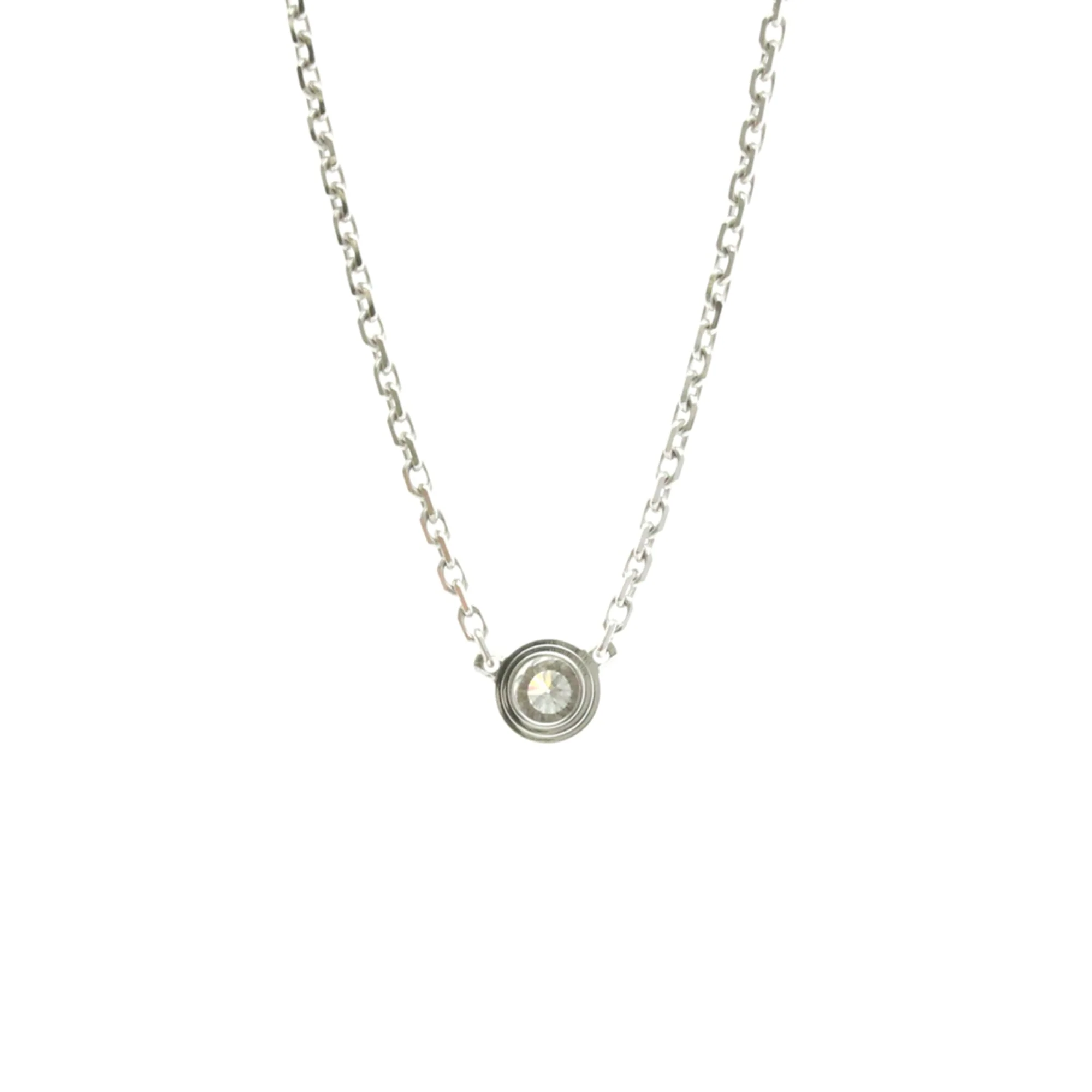 Pendant Necklace 18K White Gold With Diamond - Image 2