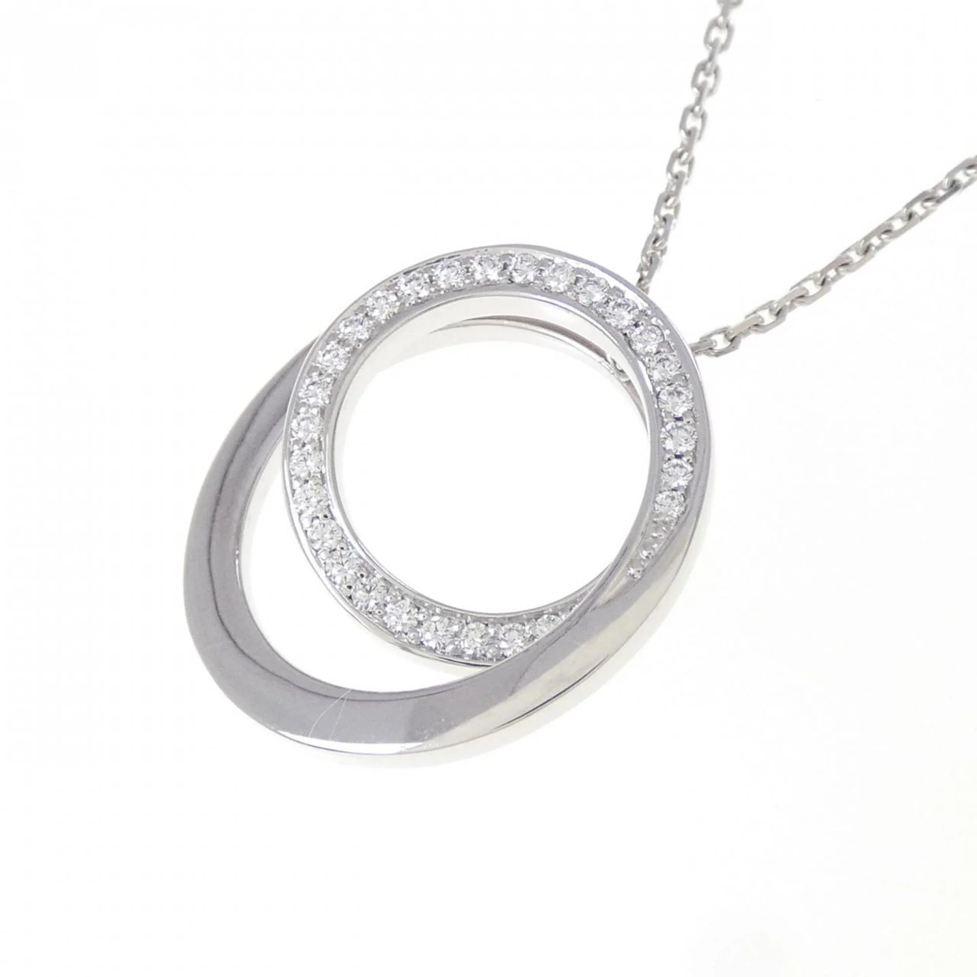 Pendant Necklace 18K White Gold With Diamond - Image 3