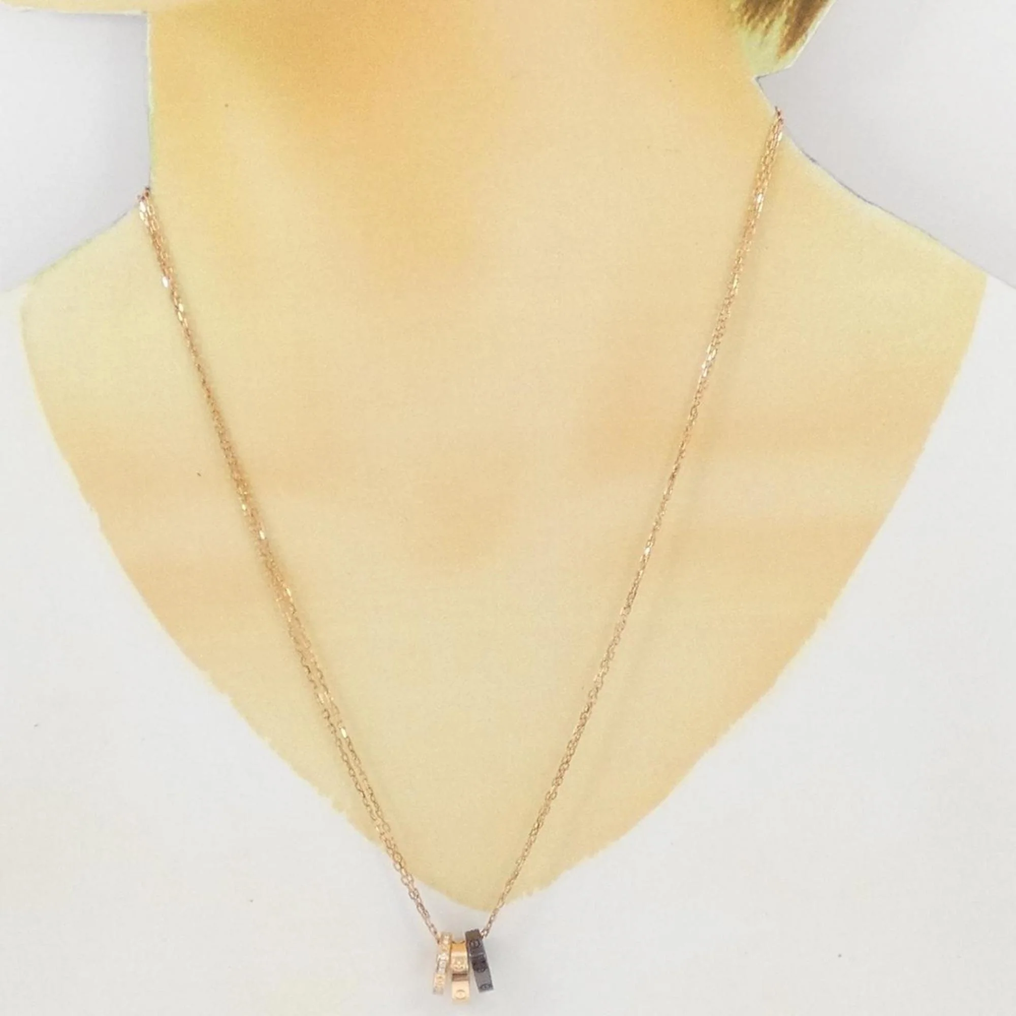 Pendant Necklace Ceramic and 18K Rose Gold With Diamond - Image 6