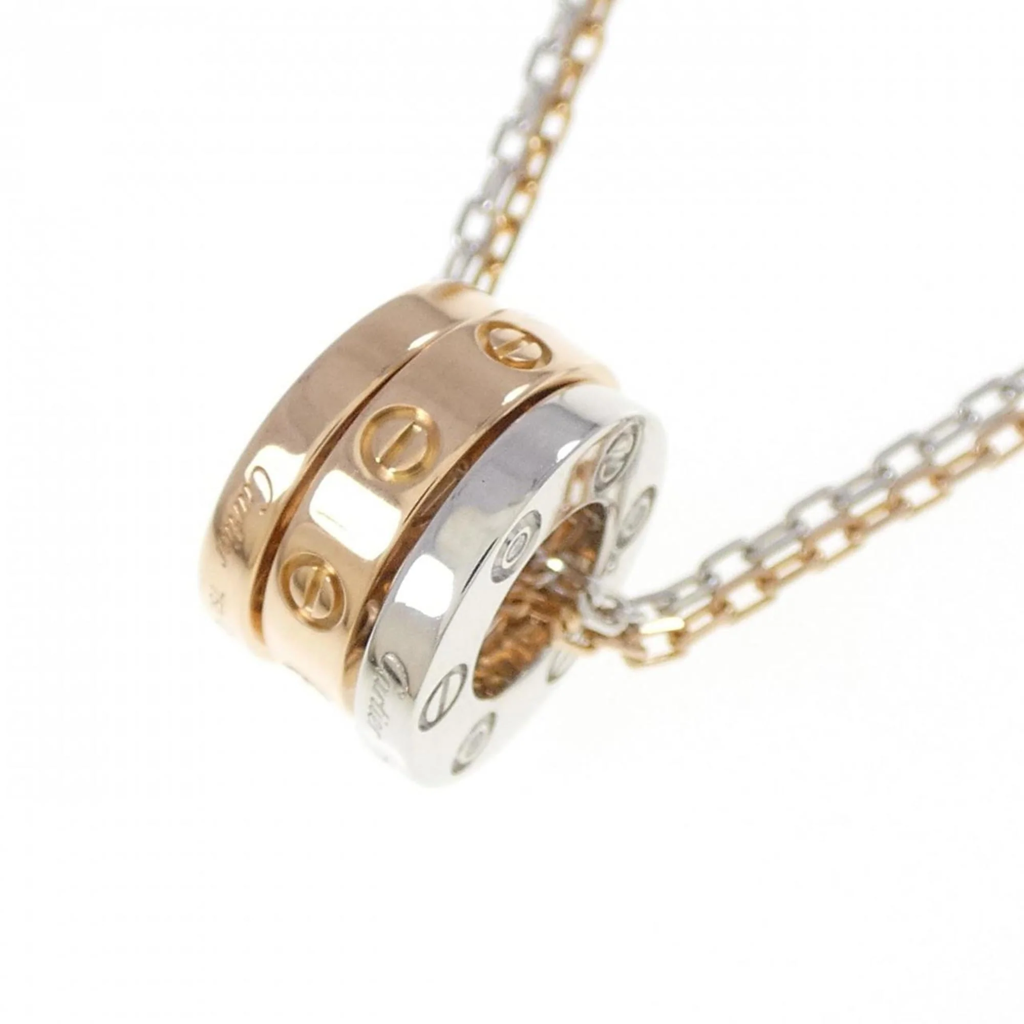 Pendant Necklace Rose Gold and White Gold - Image 3