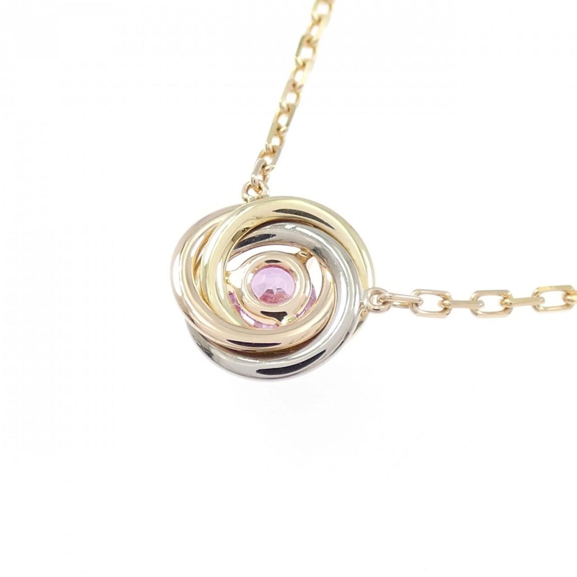 Trinity Pendant Necklace 18K Tricolor Gold - Image 4