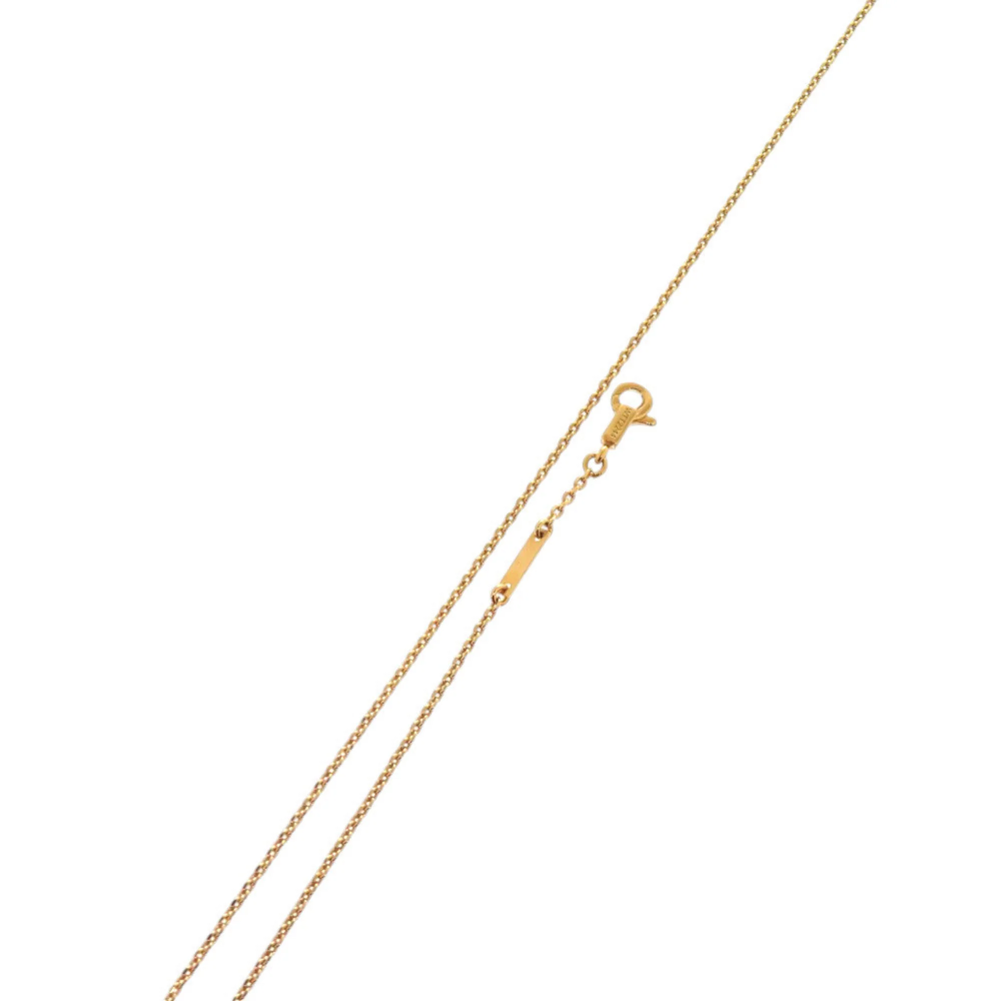 Pendant Necklace Metal with Rhinestone Gold - Image 8