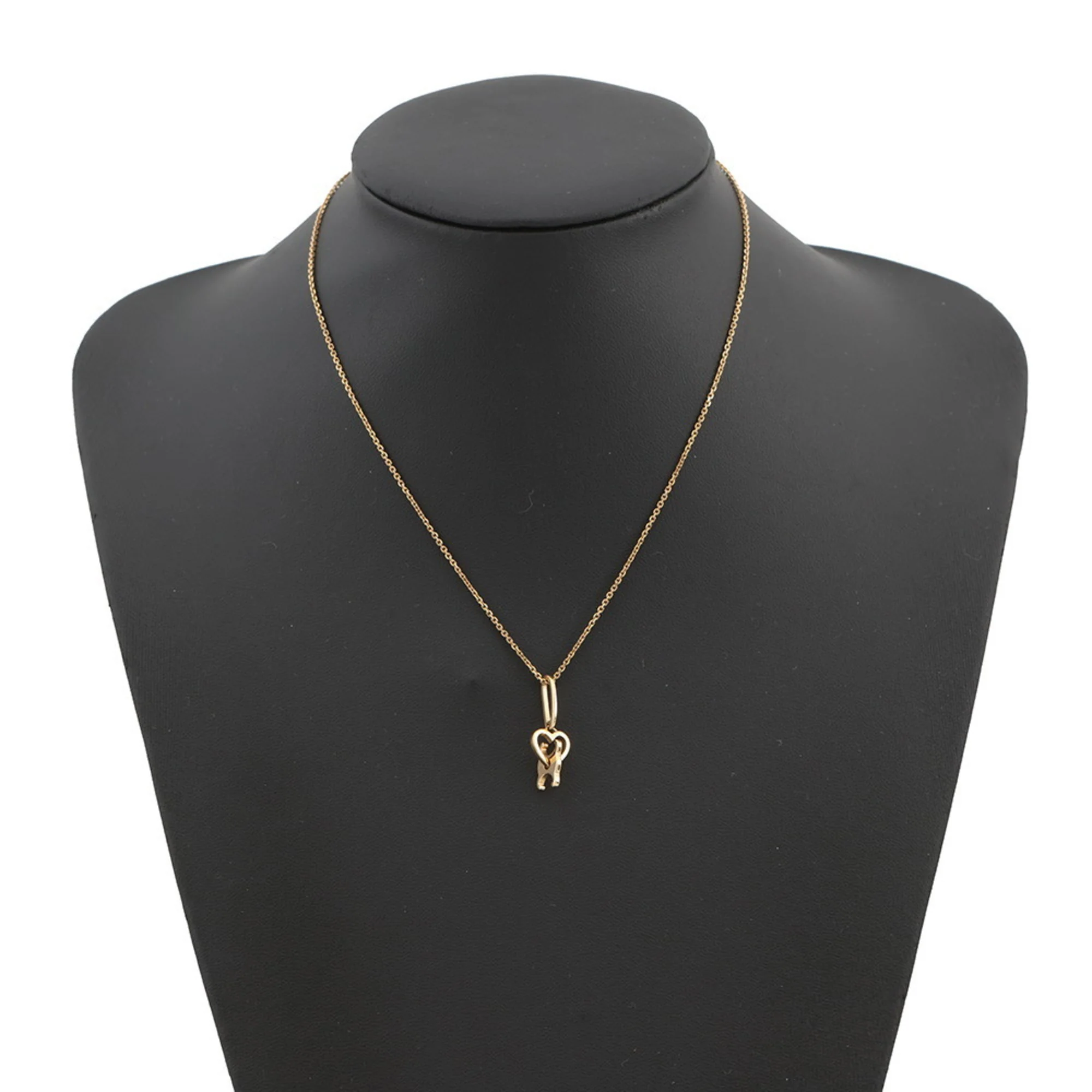 Triomphe Heart Pendant Necklace Gold - Image 4
