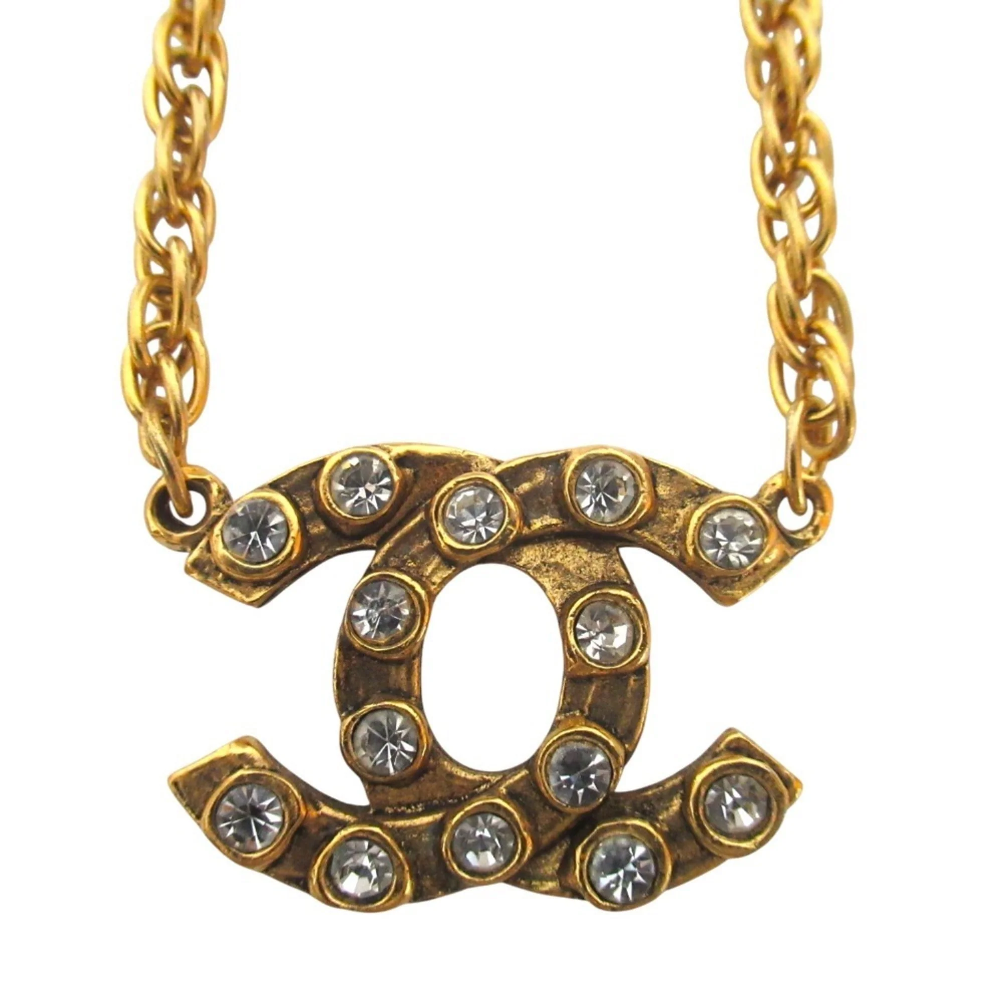 CC Logo Chain Pendant Necklace Metal